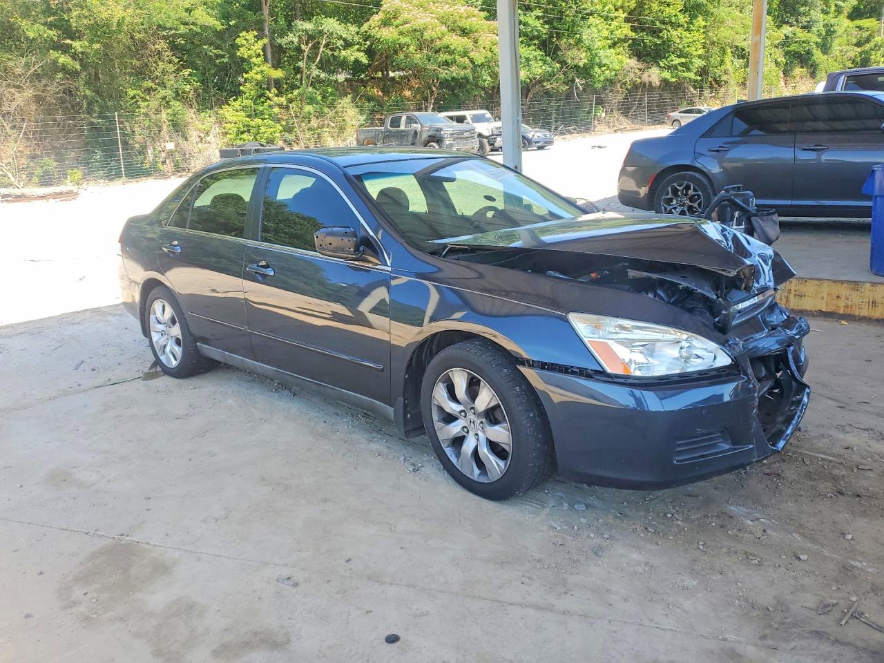 2007 Honda Accord Серый vin: 3HGCM56407G700729