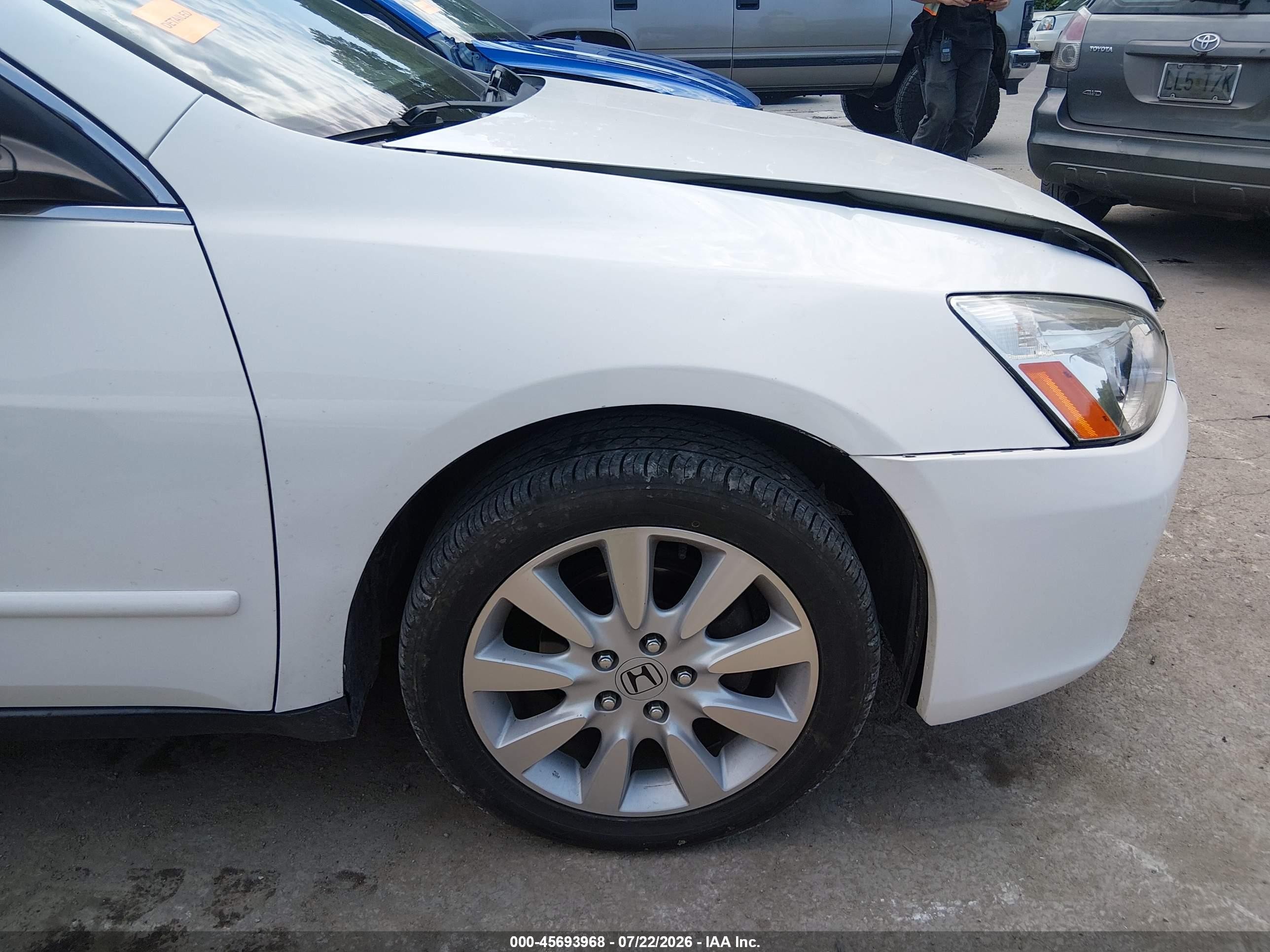 2007 Honda Accord 2.4 Lx White vin: 3HGCM56407G705283