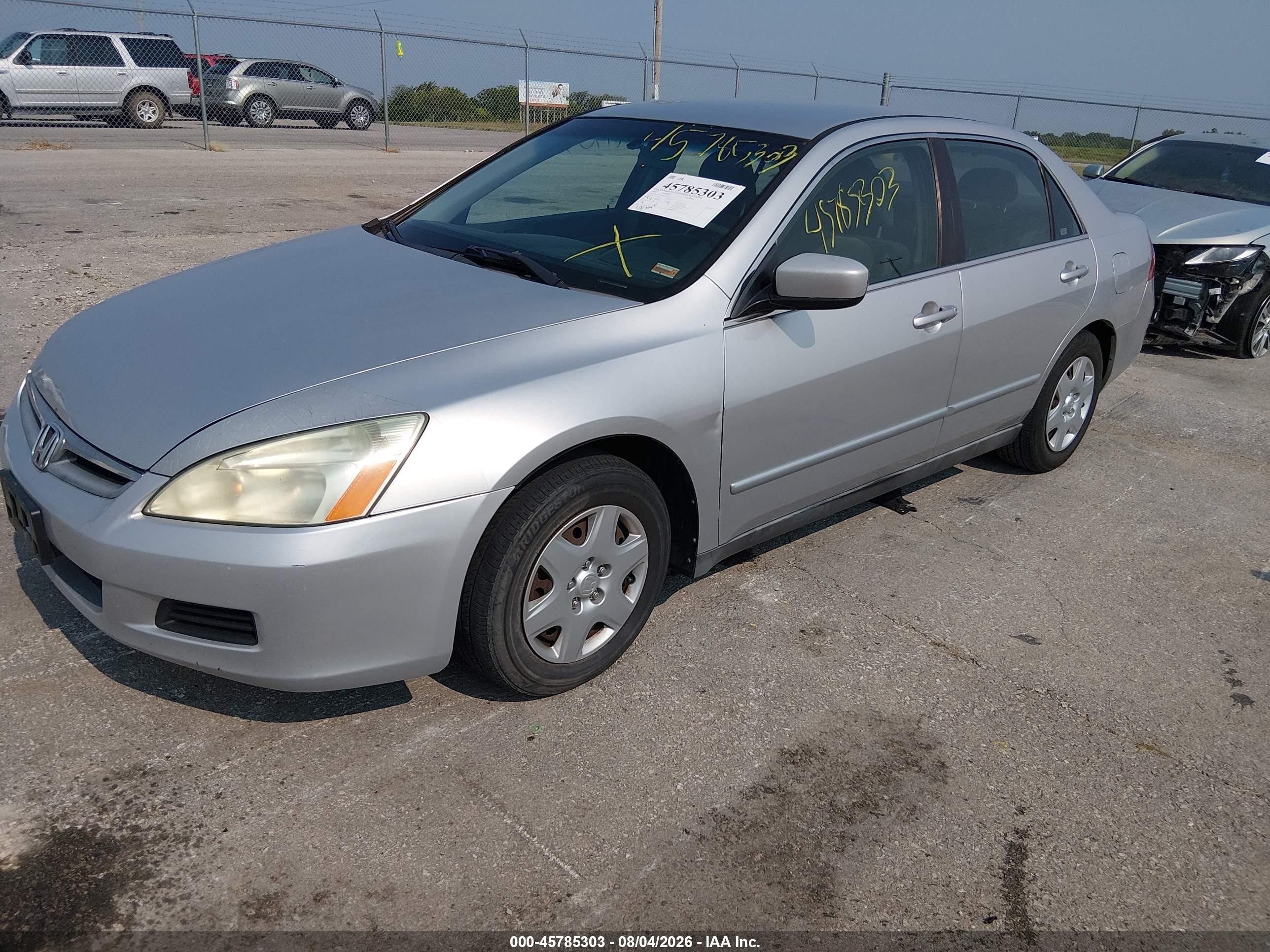 2007 Honda Accord 2.4 Lx Silver vin: 3HGCM56407G708118