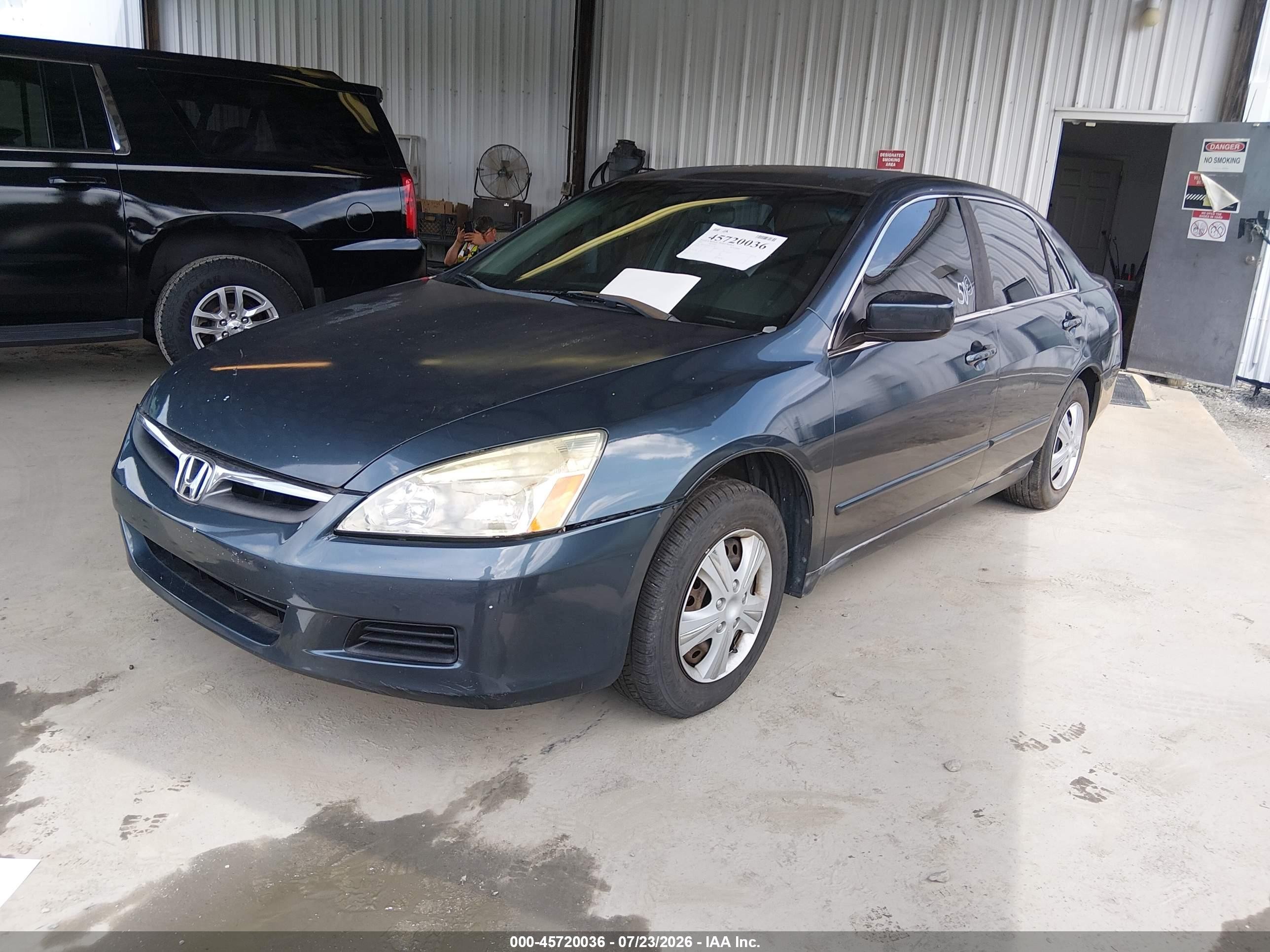 2007 Honda Accord 2.4 Lx Blue vin: 3HGCM56407G709365
