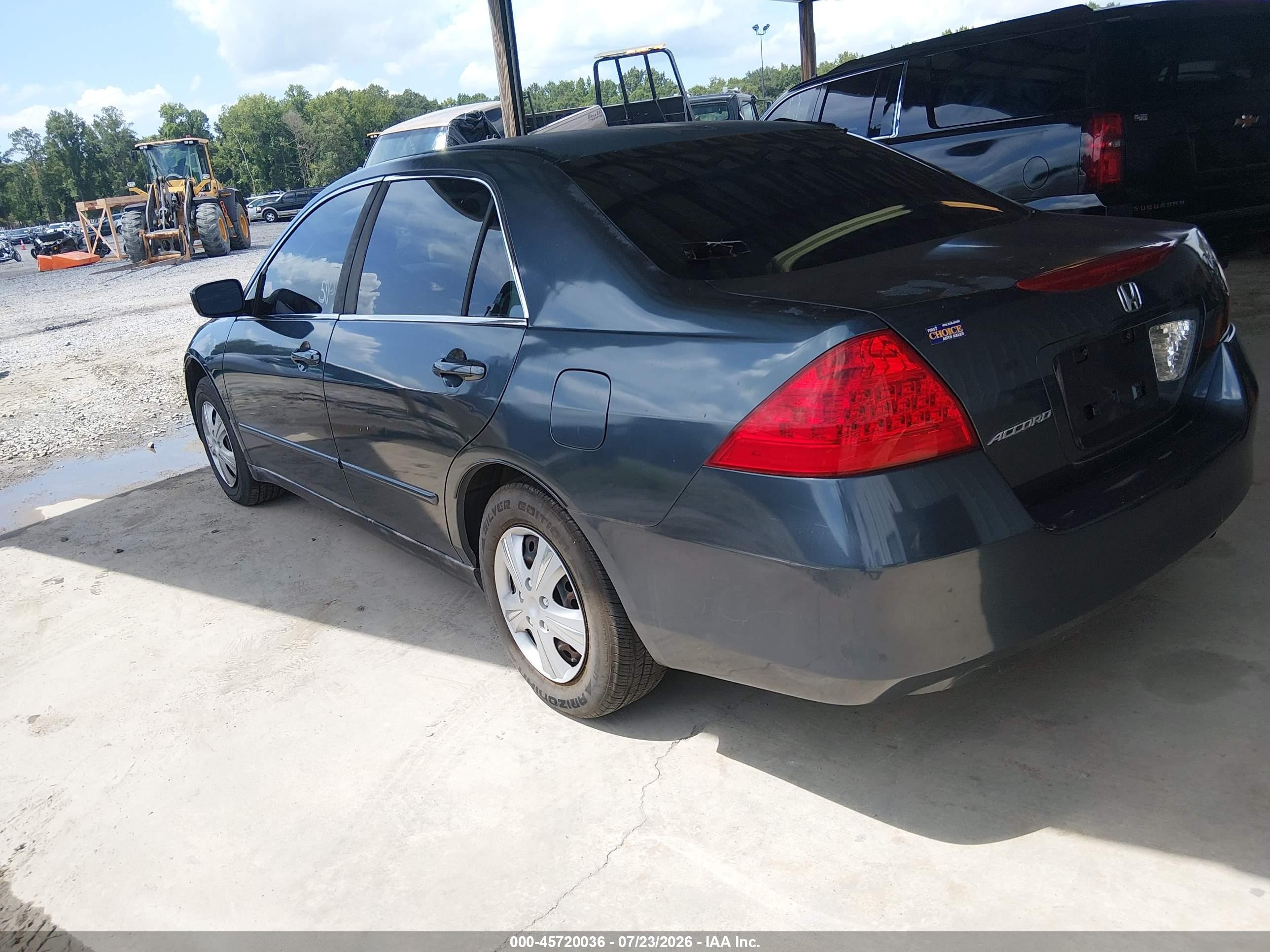 2007 Honda Accord 2.4 Lx Blue vin: 3HGCM56407G709365