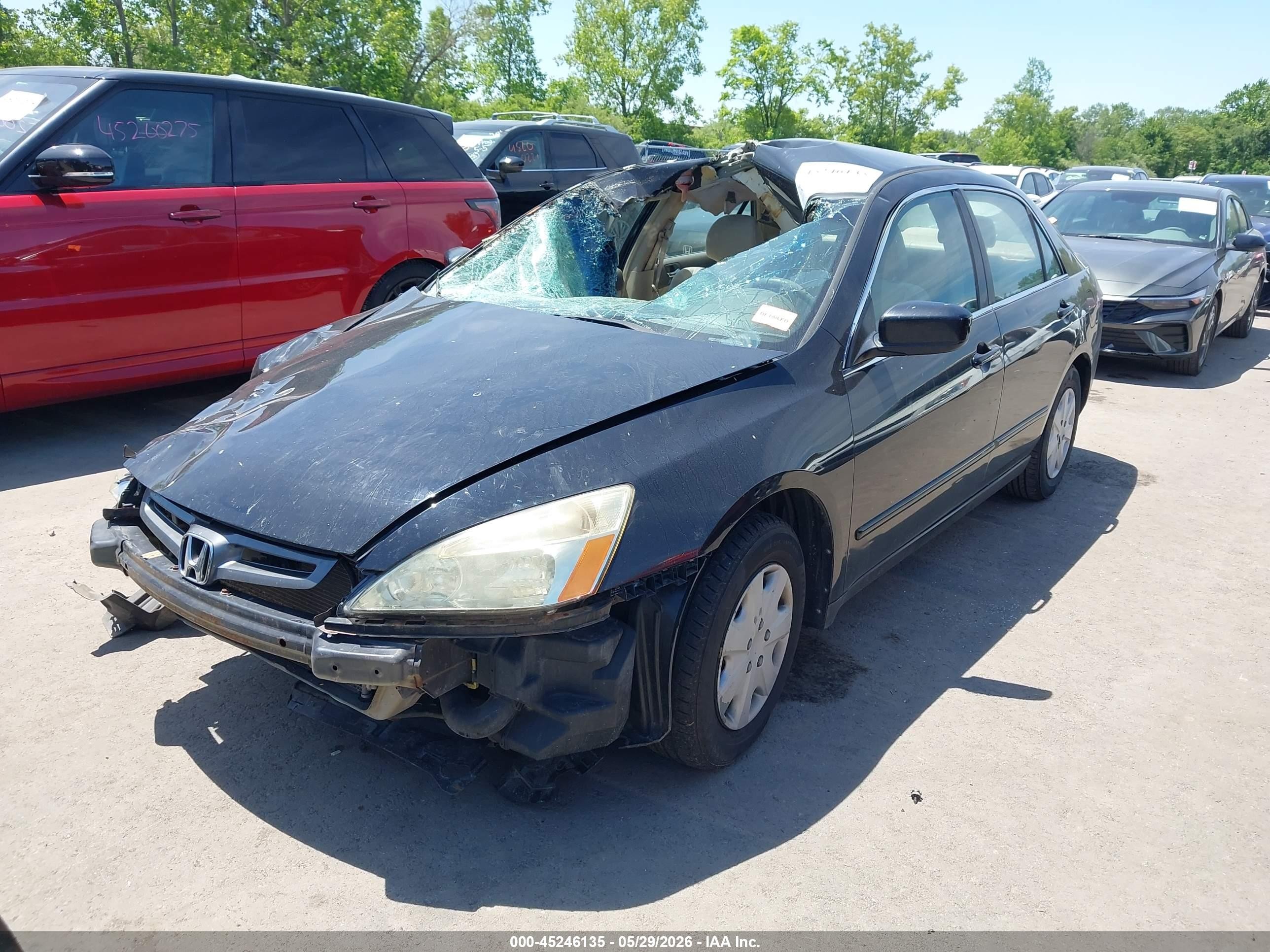 2005 Honda Accord 2.4 Lx Black vin: 3HGCM56415G703149
