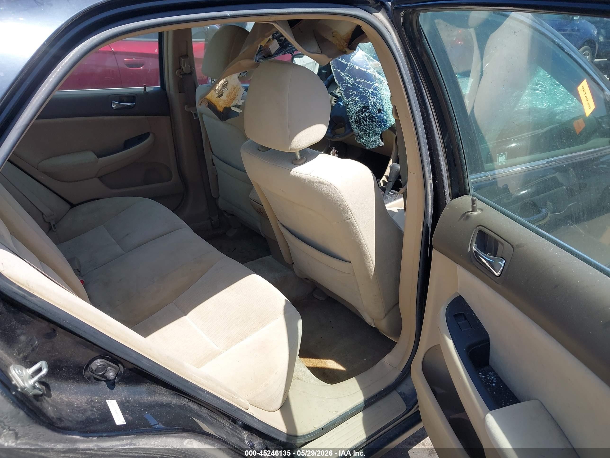 2005 Honda Accord 2.4 Lx Black vin: 3HGCM56415G703149