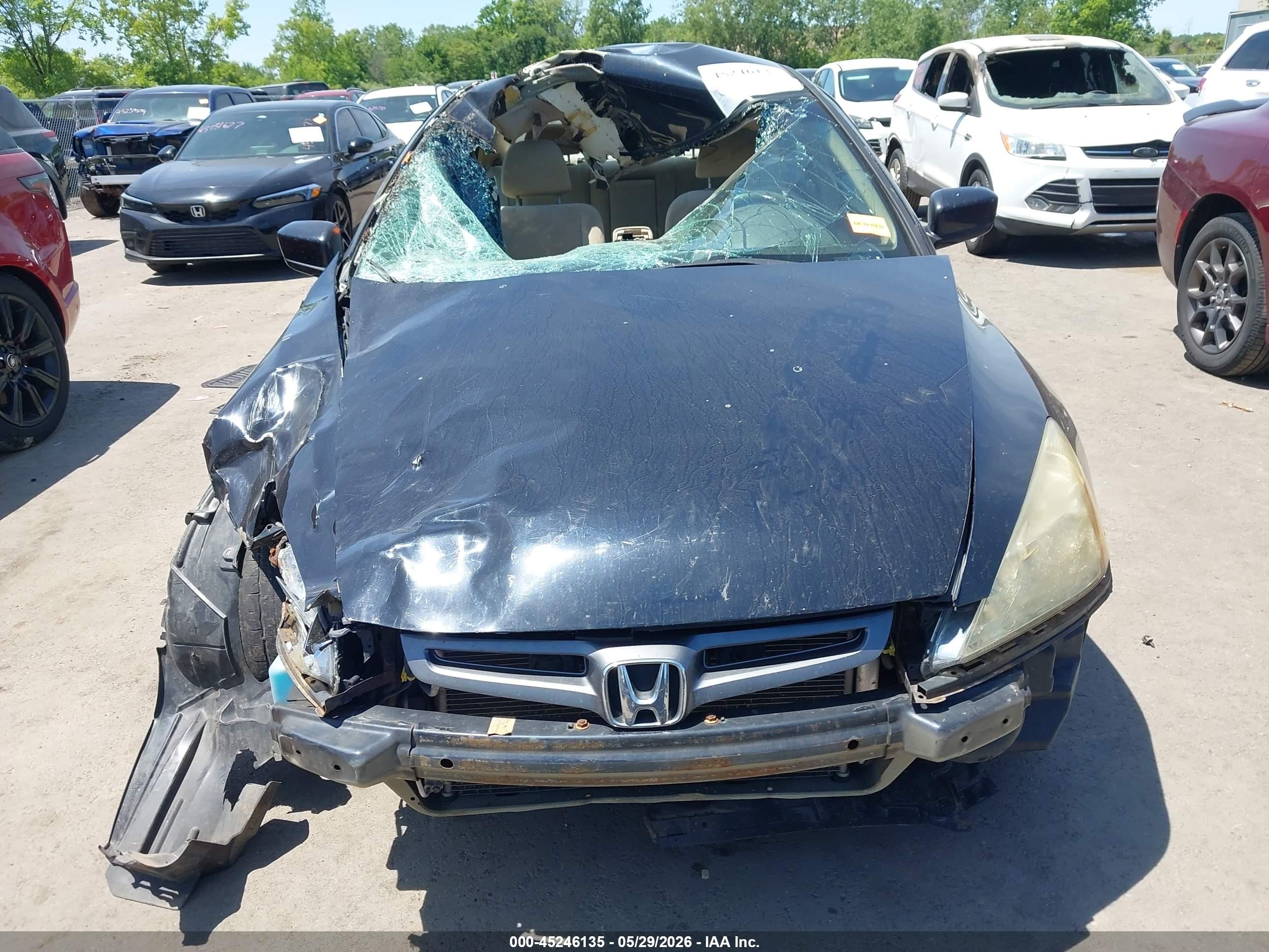 2005 Honda Accord 2.4 Lx Black vin: 3HGCM56415G703149