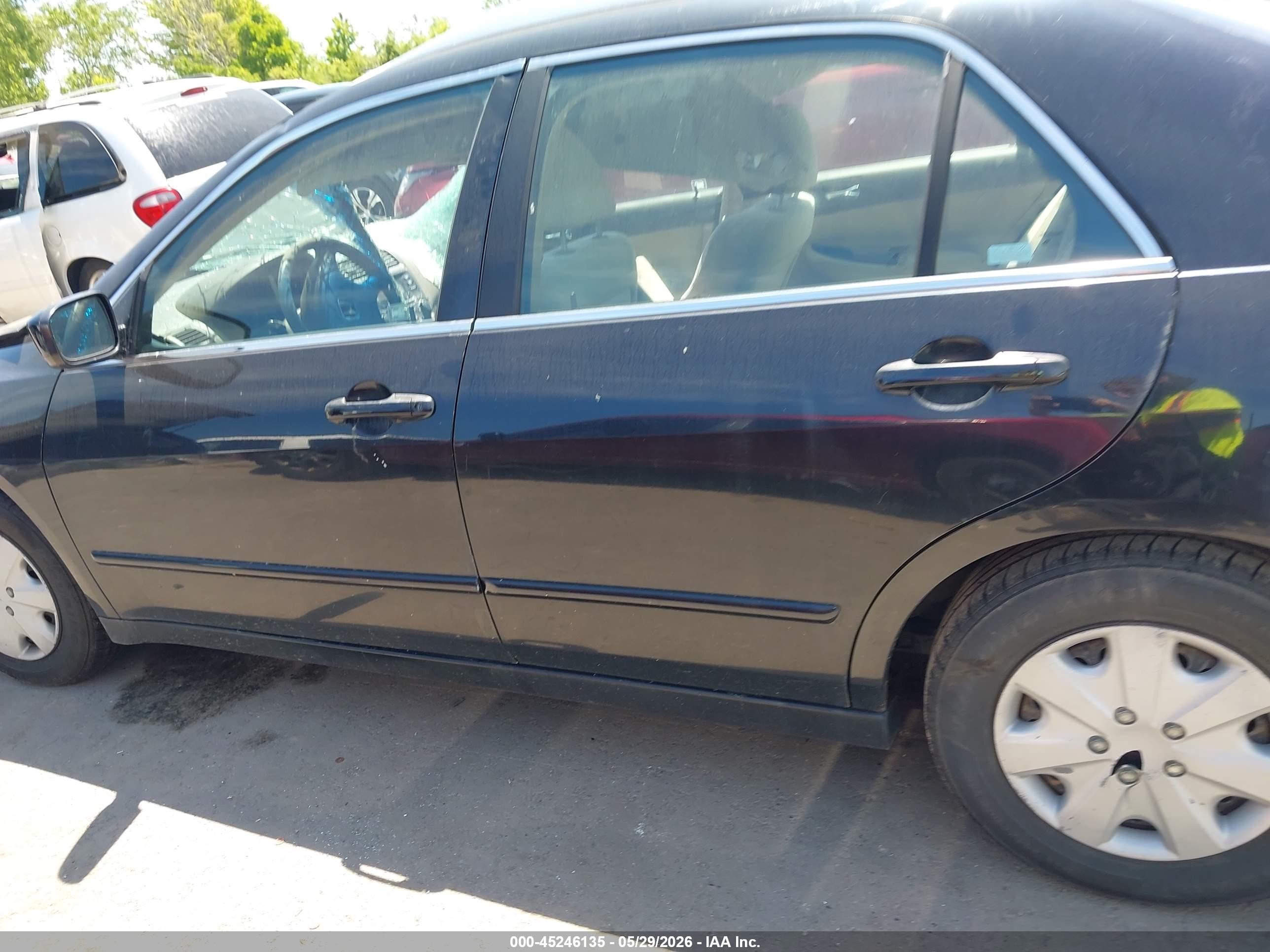 2005 Honda Accord 2.4 Lx Black vin: 3HGCM56415G703149