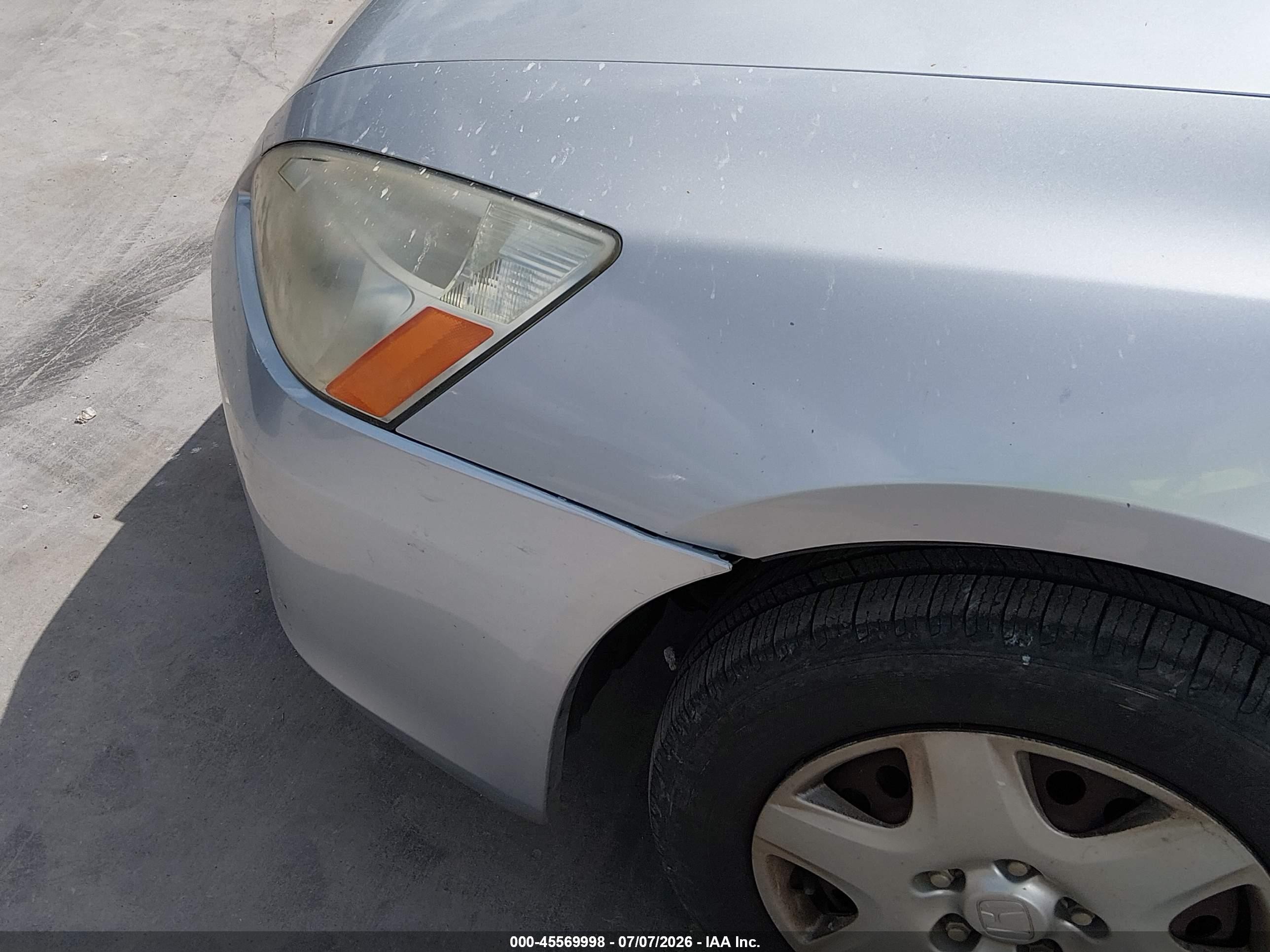 2007 Honda Accord 2.4 Lx Серебряный vin: 3HGCM56417G710735