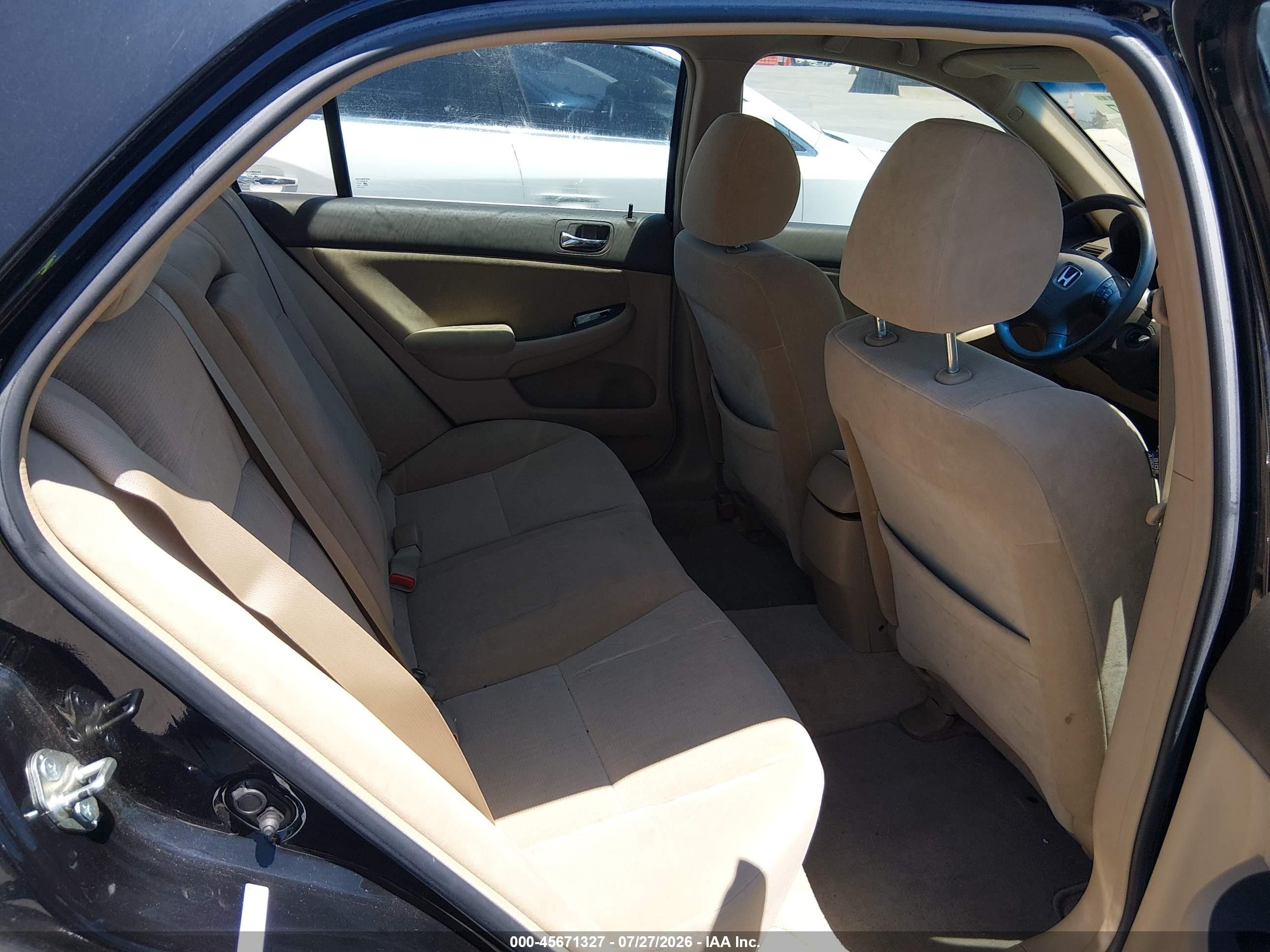 2005 Honda Accord 2.4 Lx Black vin: 3HGCM56425G705704