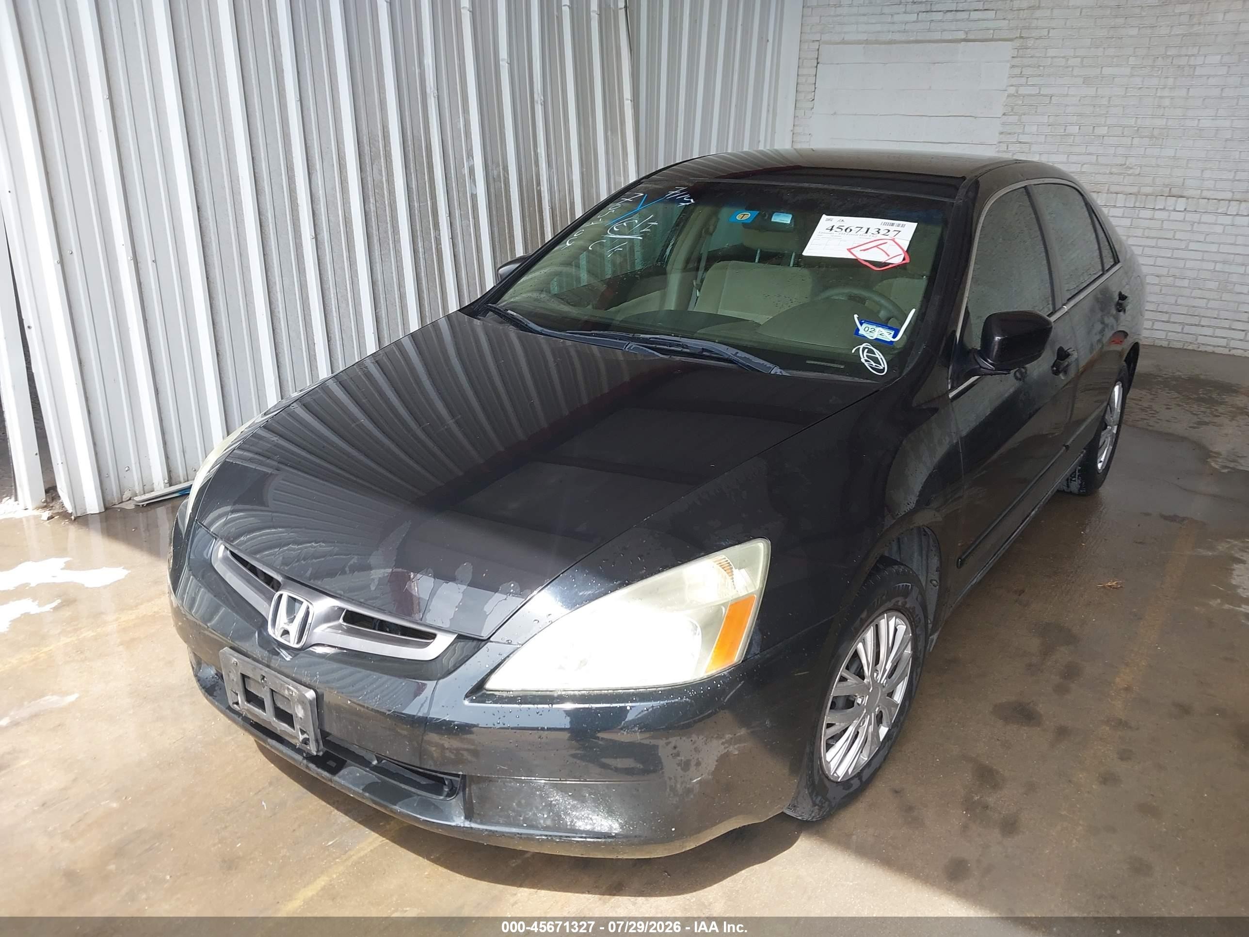 2005 Honda Accord 2.4 Lx Black vin: 3HGCM56425G705704