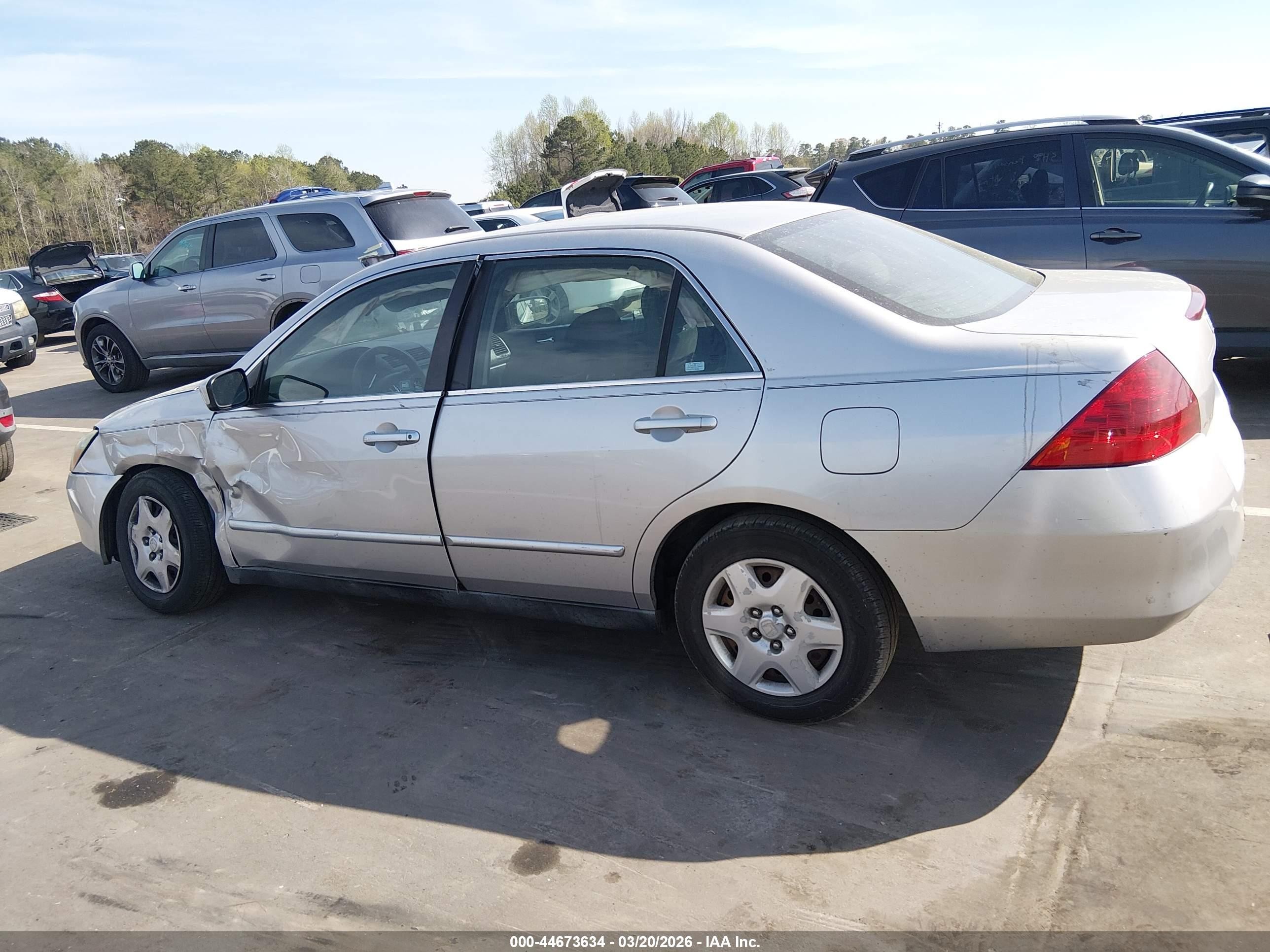 2007 Honda Accord 2.4 Lx Silver vin: 3HGCM56427G701476