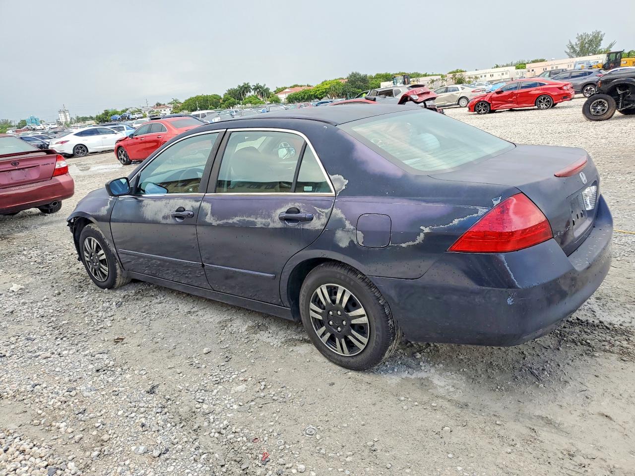 2007 Honda Accord Lx Blue vin: 3HGCM56427G703406