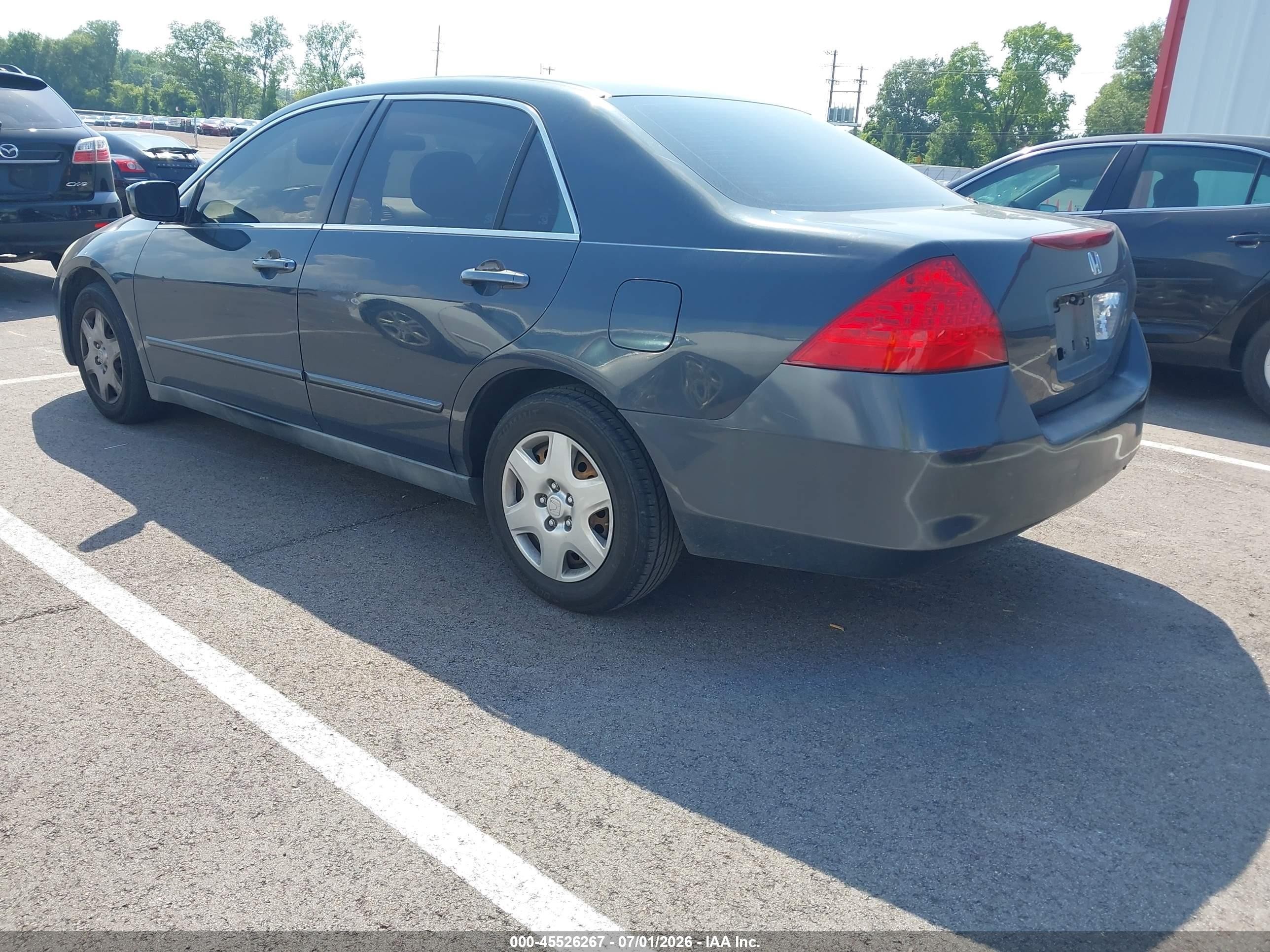 2007 Honda Accord 2.4 Lx Gray vin: 3HGCM56427G706967