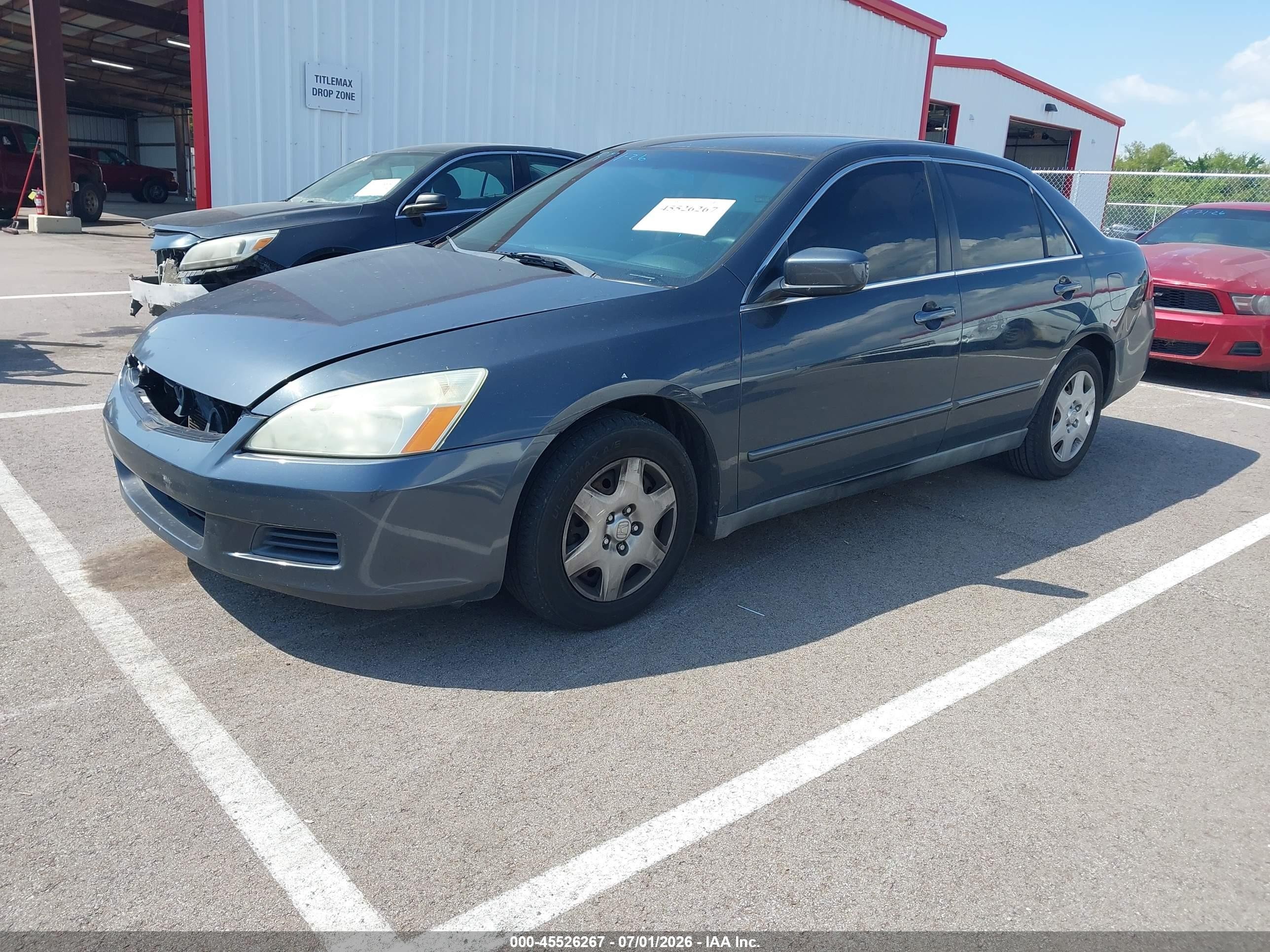 2007 Honda Accord 2.4 Lx Gray vin: 3HGCM56427G706967