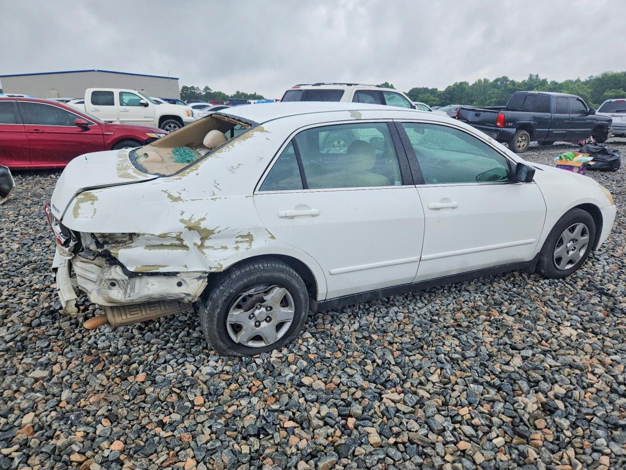 2005 Honda Accord Lx White vin: 3HGCM56435G709874