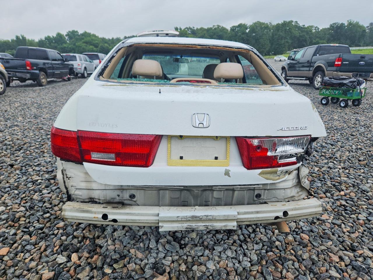 2005 Honda Accord Lx White vin: 3HGCM56435G709874