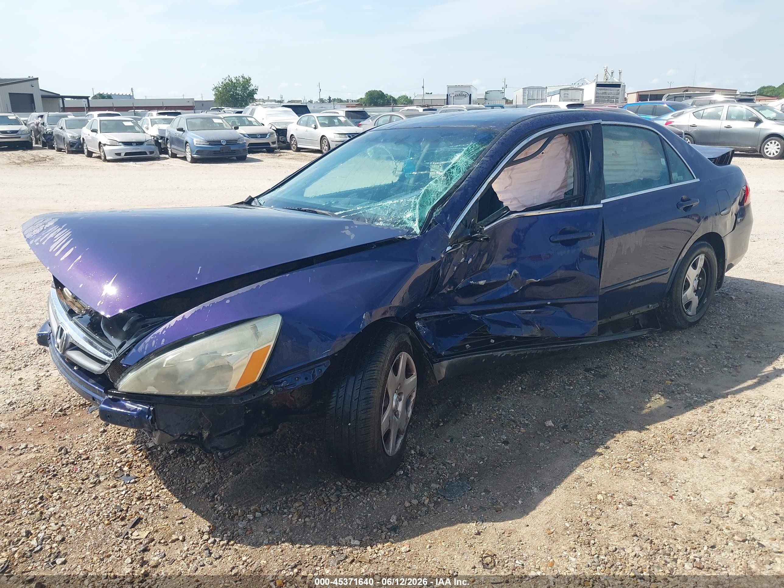 2006 Honda Accord 2.4 Lx Blue vin: 3HGCM56436G702778