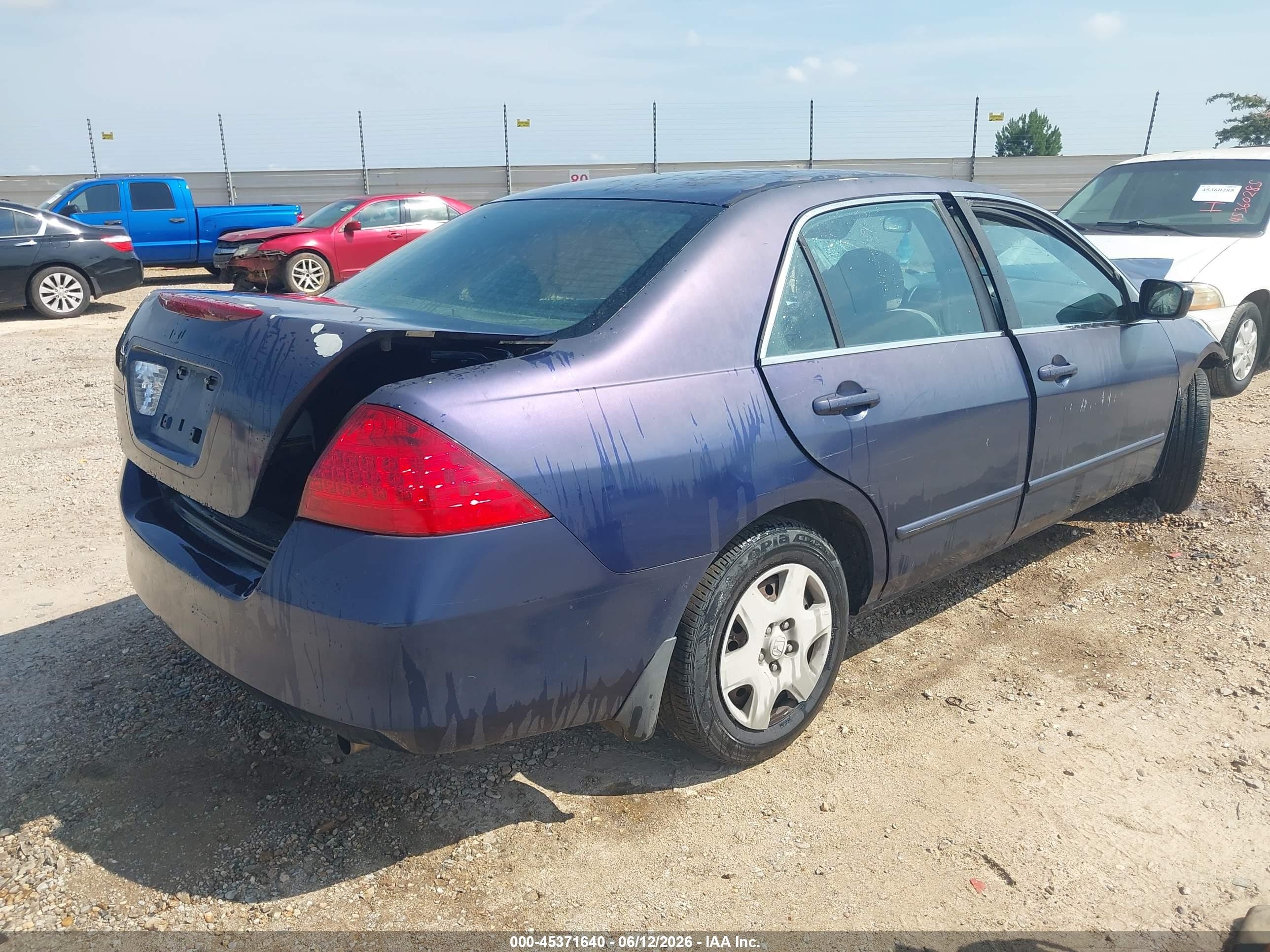 2006 Honda Accord 2.4 Lx Blue vin: 3HGCM56436G702778