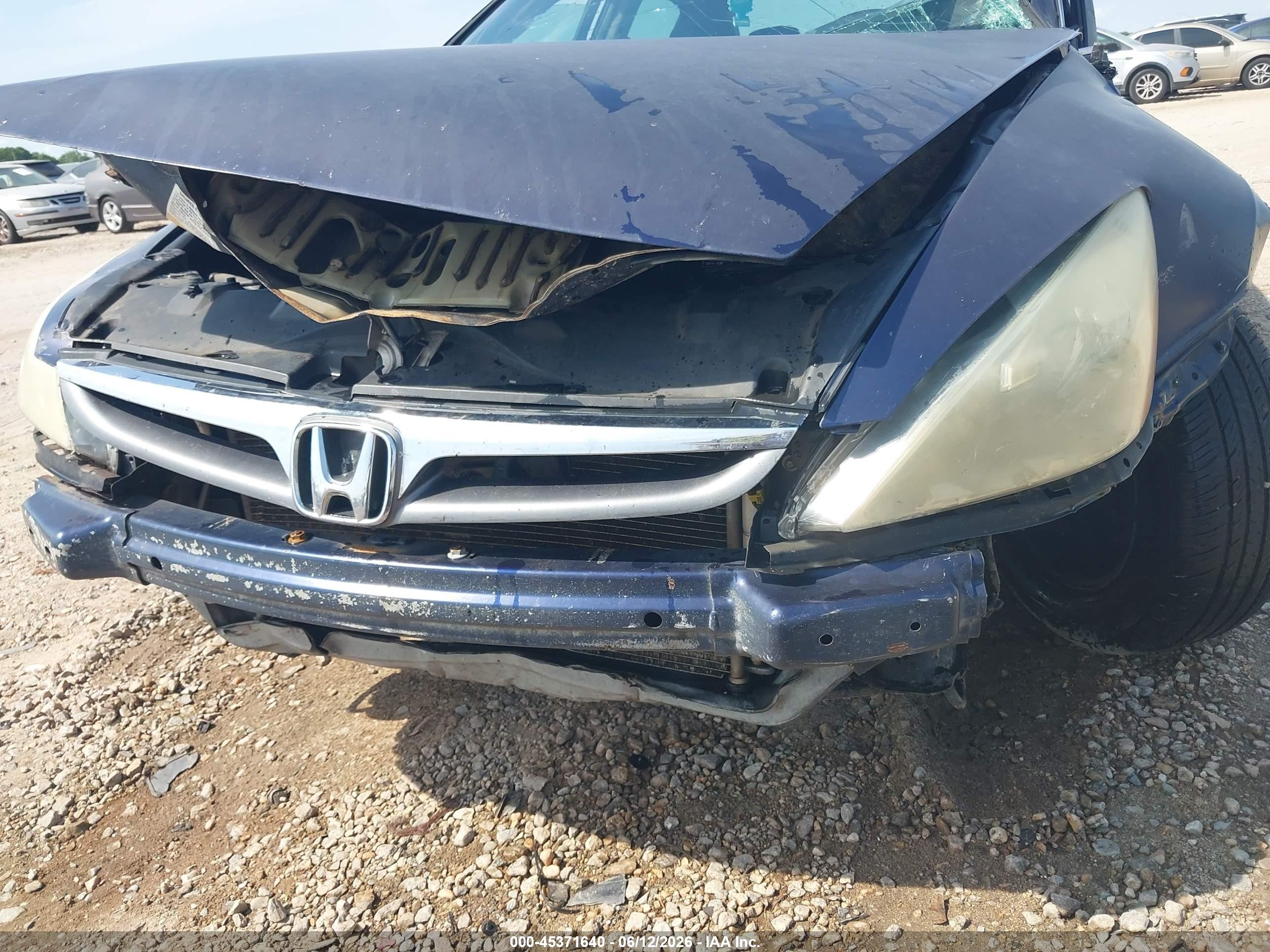 2006 Honda Accord 2.4 Lx Blue vin: 3HGCM56436G702778