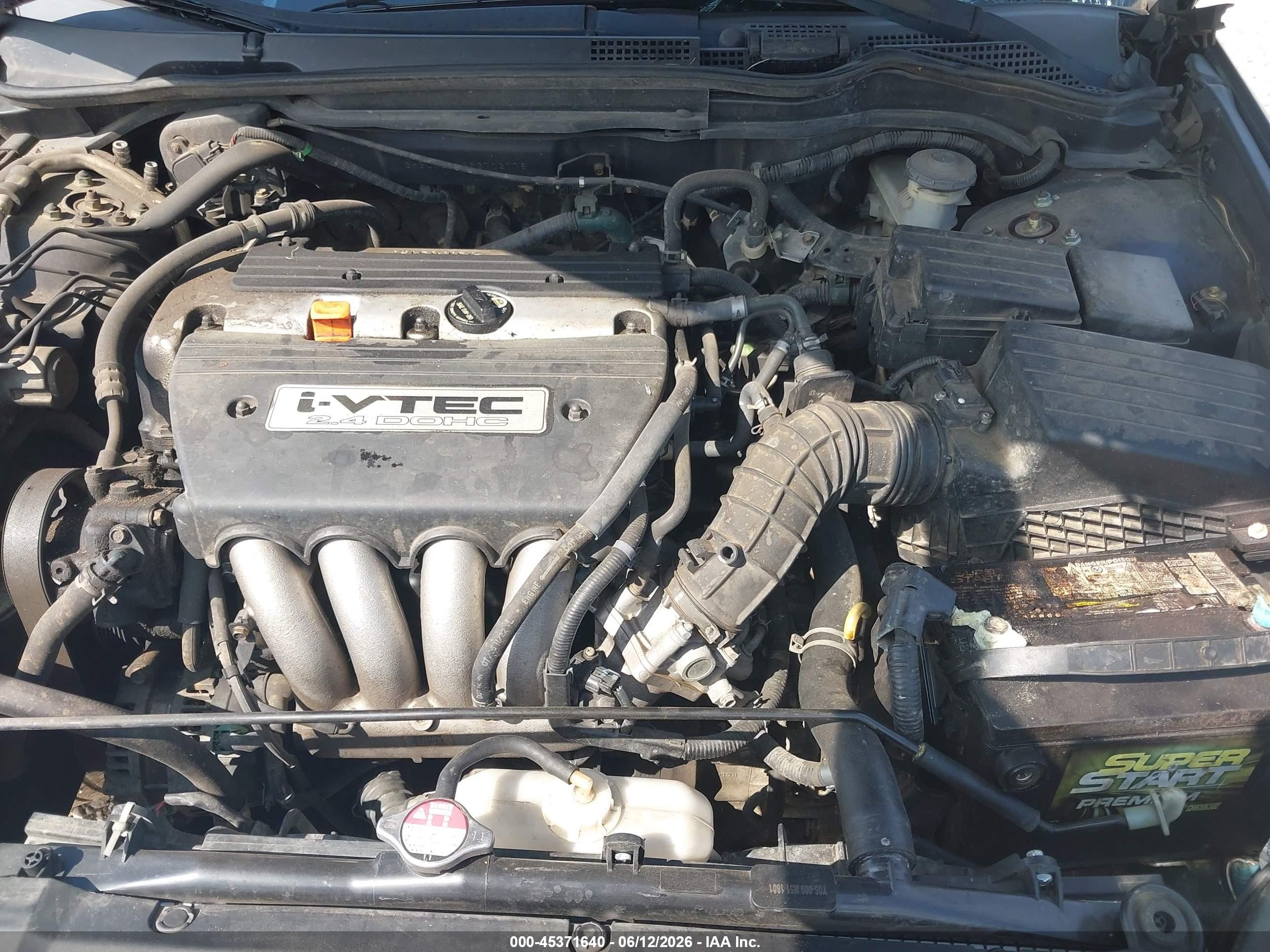 2006 Honda Accord 2.4 Lx Blue vin: 3HGCM56436G702778