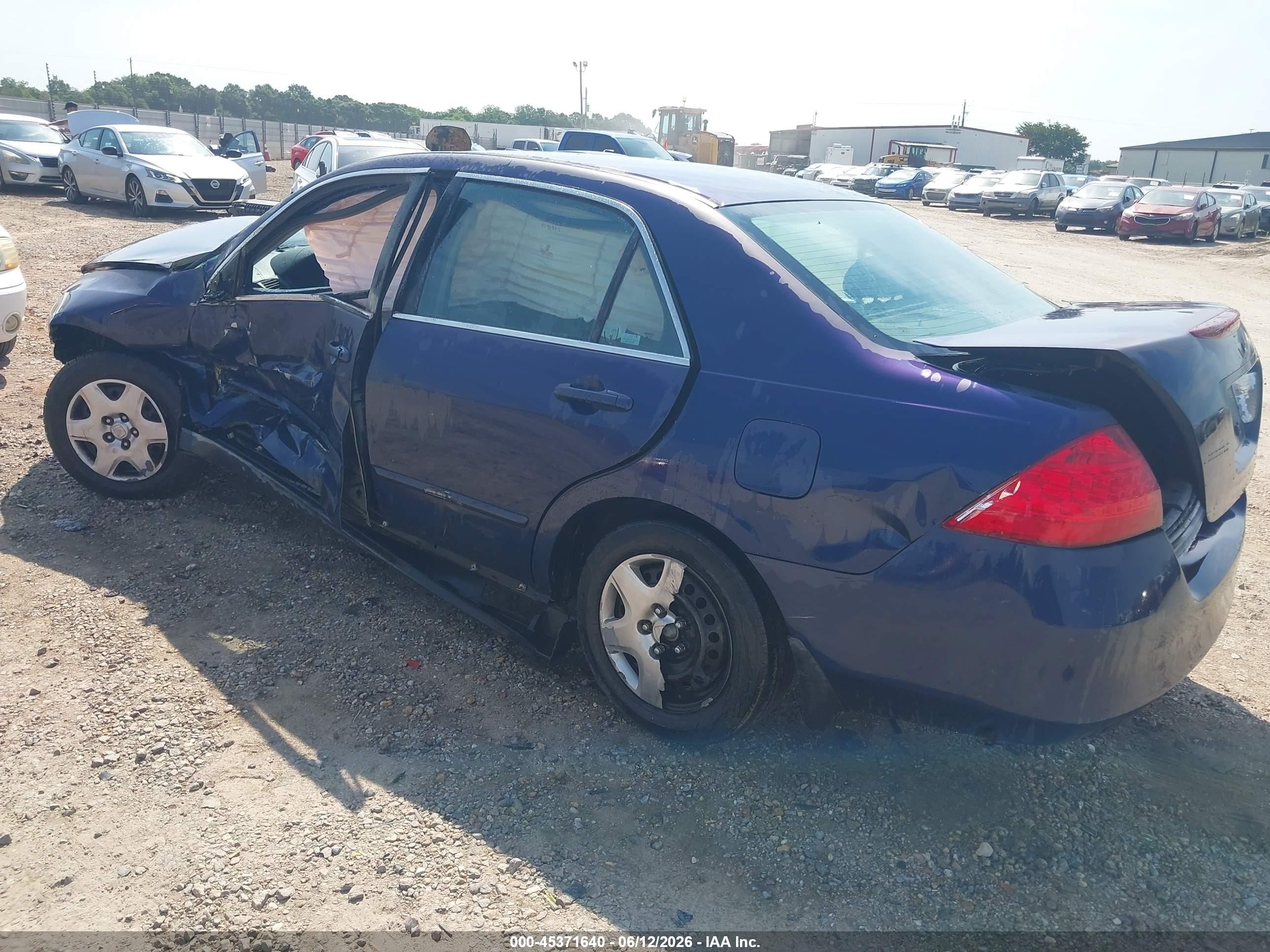 2006 Honda Accord 2.4 Lx Blue vin: 3HGCM56436G702778