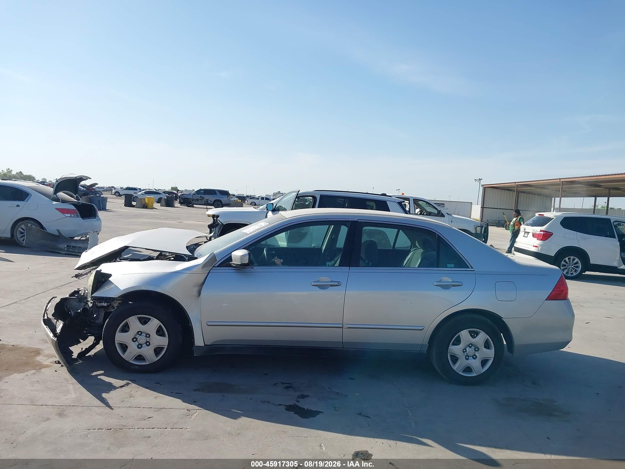 2007 Honda Accord 2.4 Lx Silver vin: 3HGCM56437G709893