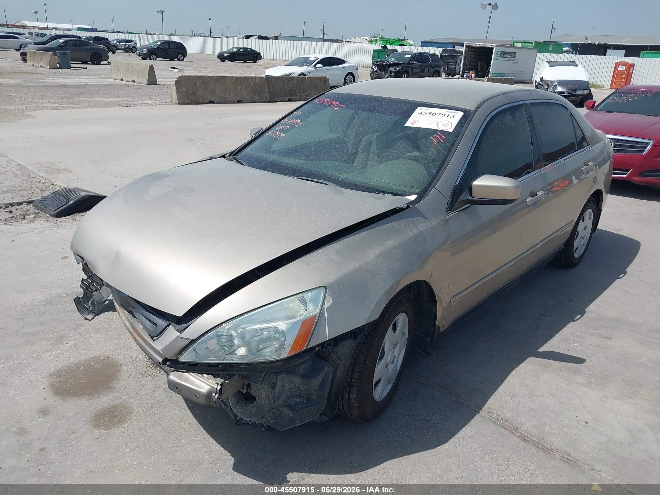 2005 Honda Accord 2.4 Lx Gold vin: 3HGCM56445G707759