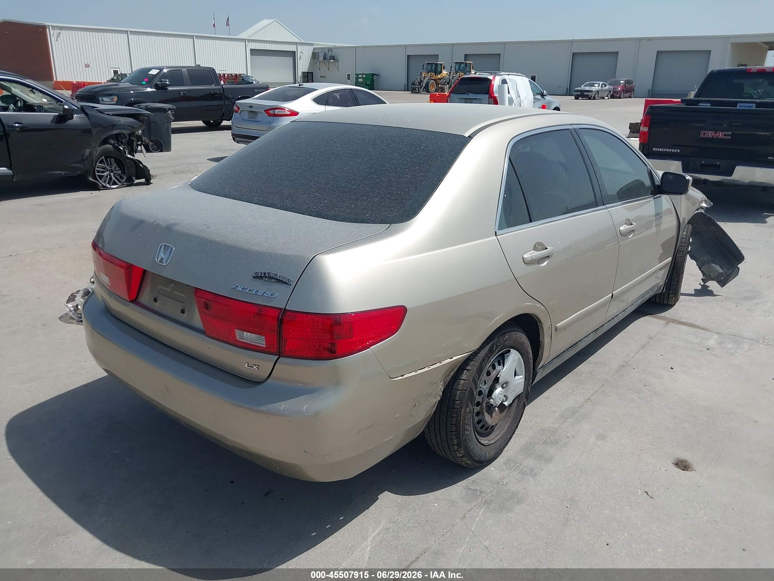 2005 Honda Accord 2.4 Lx Gold vin: 3HGCM56445G707759