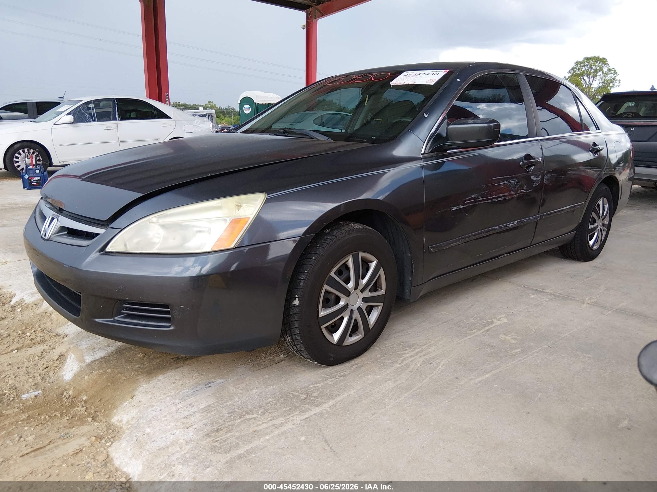 2006 Honda Accord 2.4 Lx Gray vin: 3HGCM56446G705401
