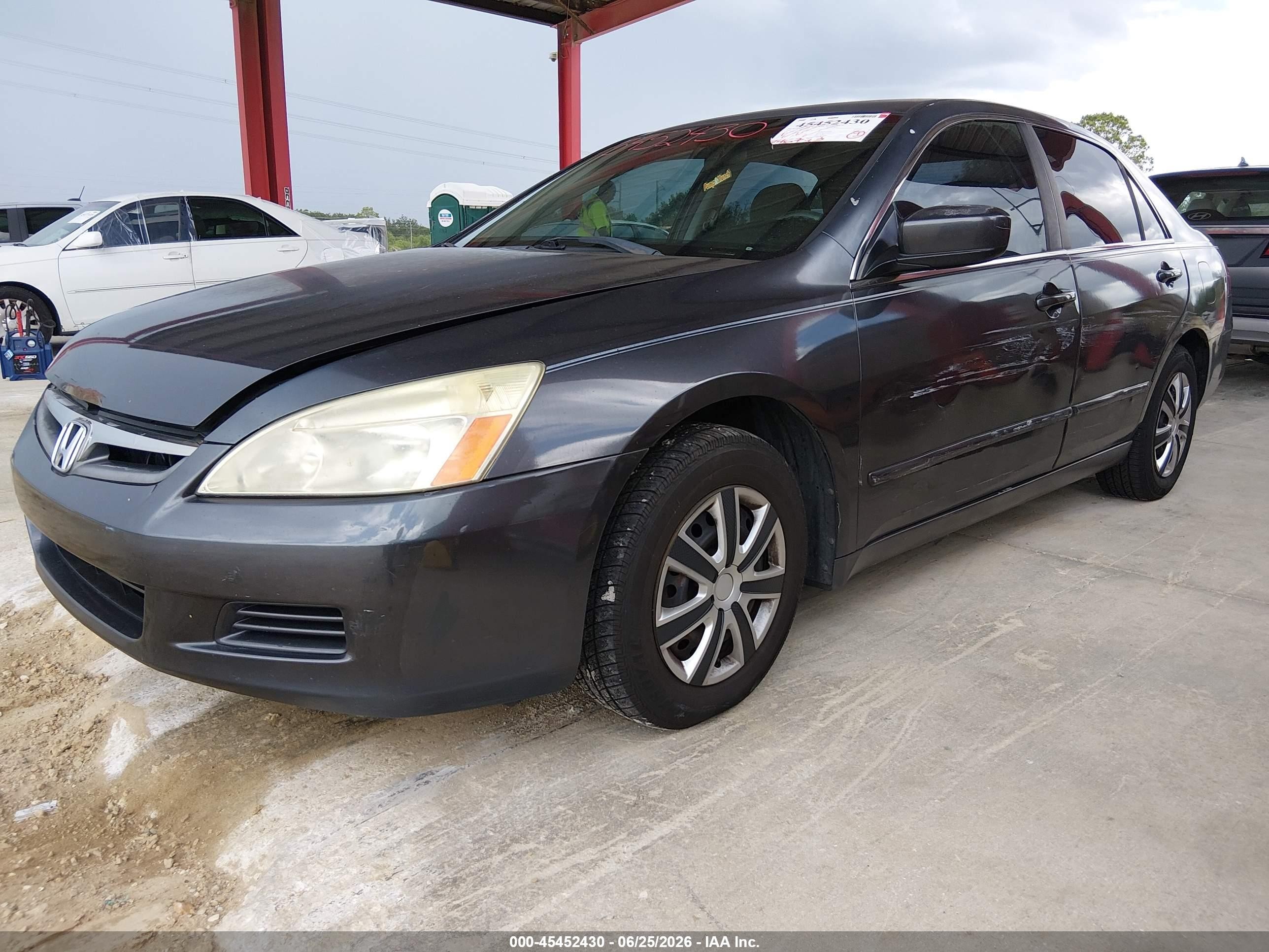 2006 Honda Accord 2.4 Lx Gray vin: 3HGCM56446G705401