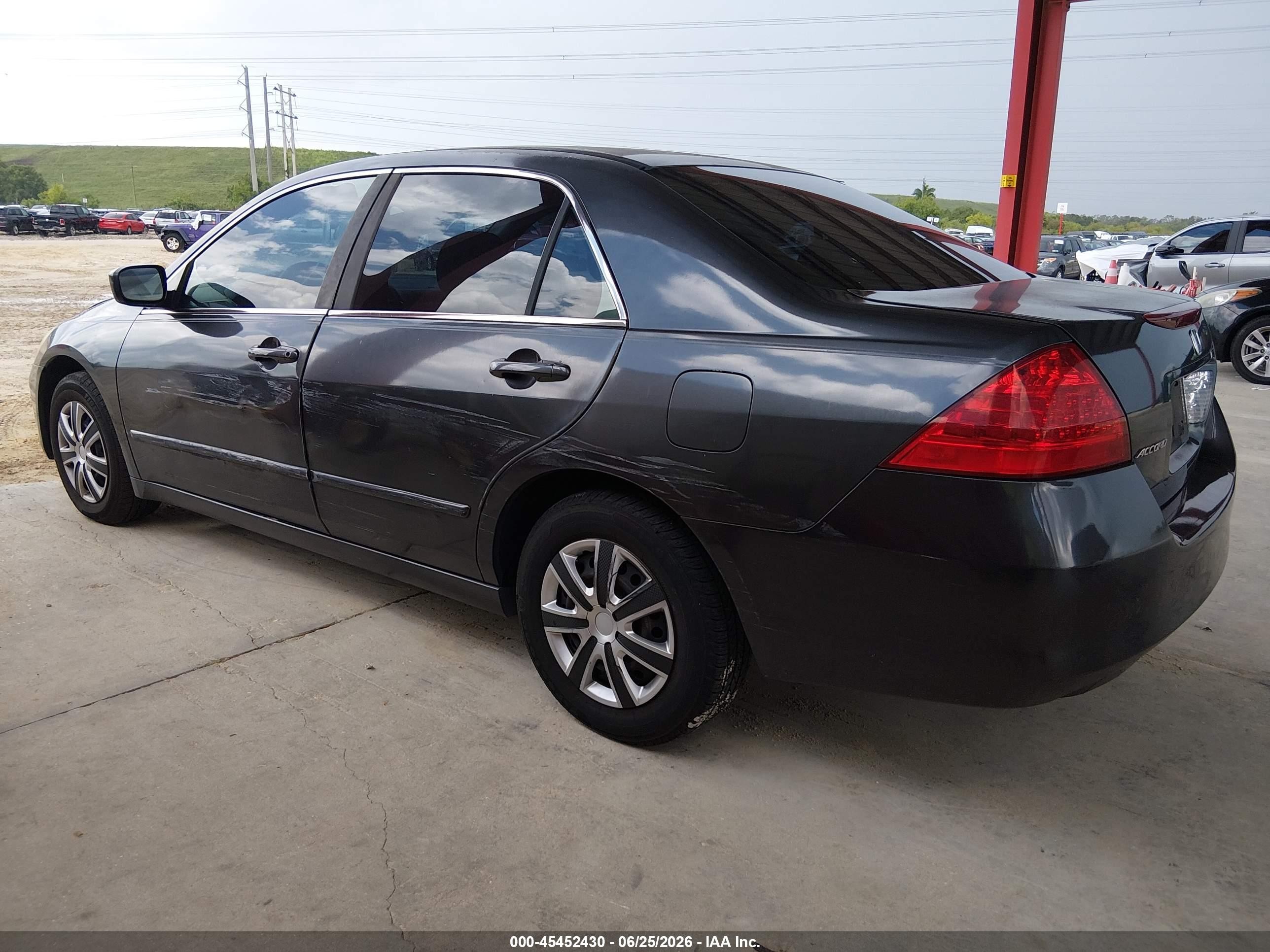 2006 Honda Accord 2.4 Lx Gray vin: 3HGCM56446G705401
