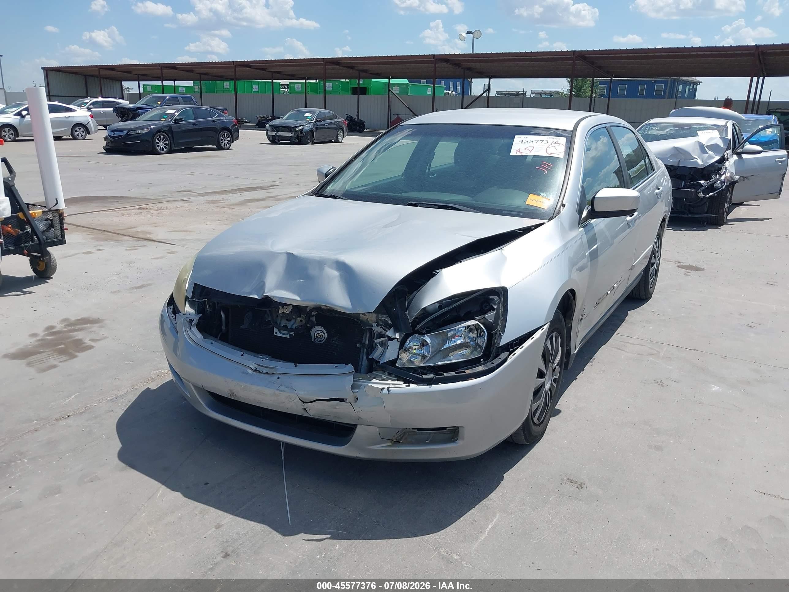 2007 Honda Accord 2.4 Lx Silver vin: 3HGCM56457G707448