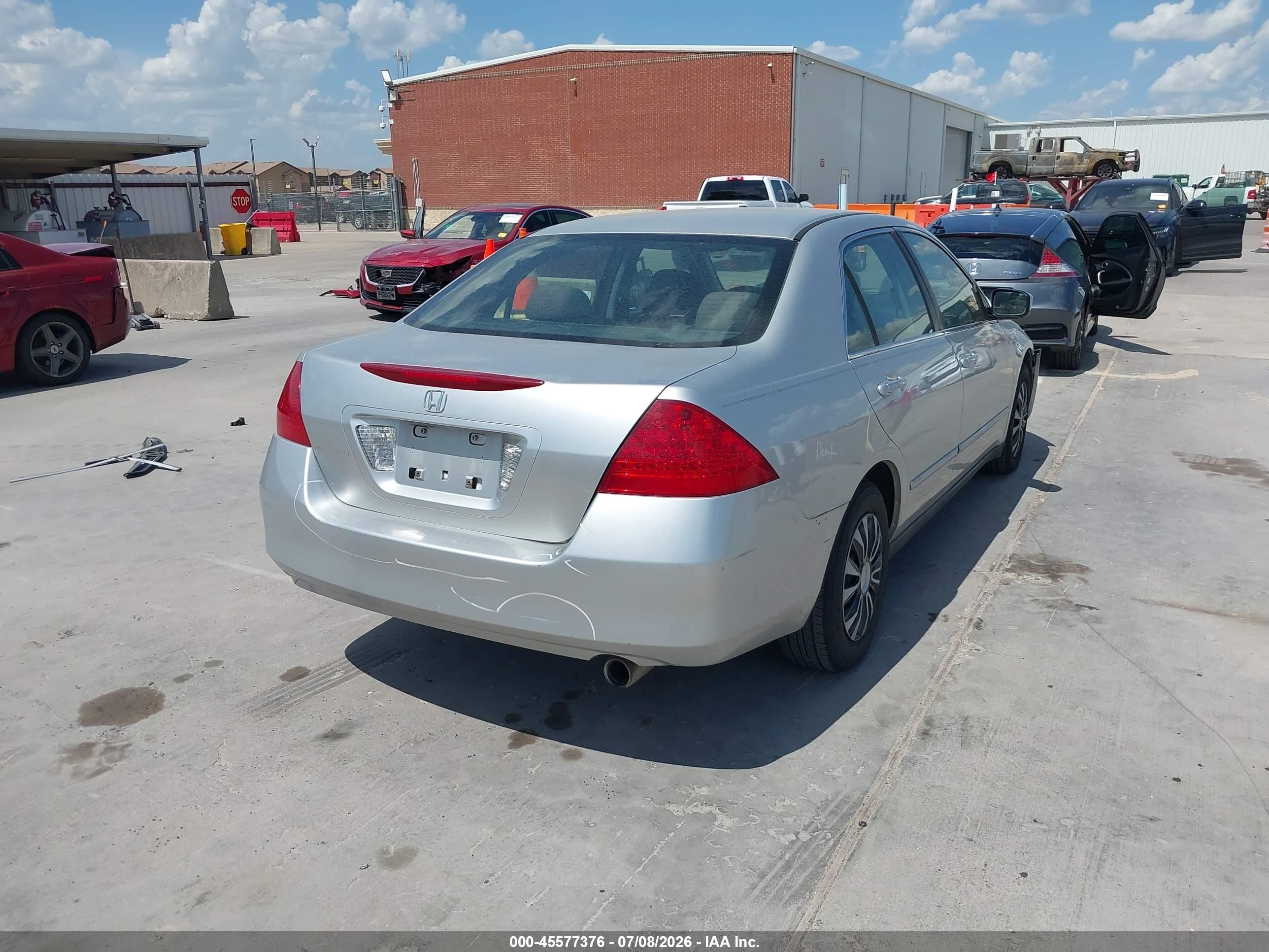 2007 Honda Accord 2.4 Lx Silver vin: 3HGCM56457G707448