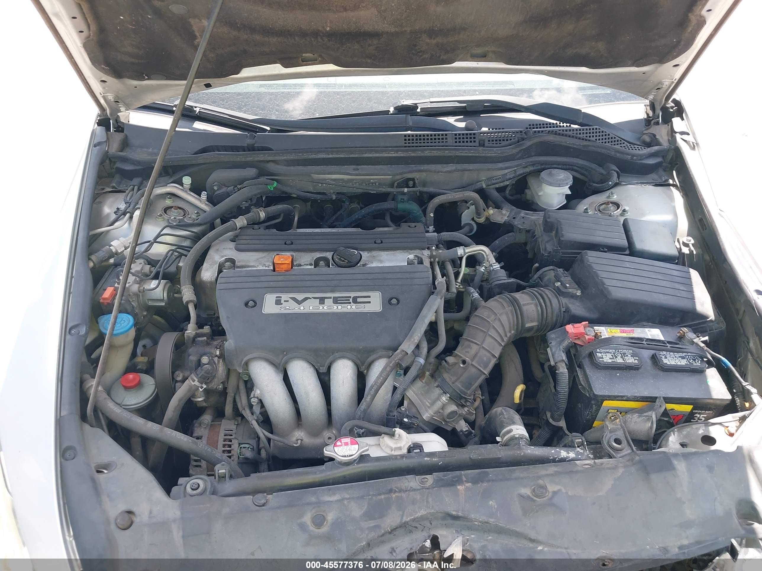 2007 Honda Accord 2.4 Lx Silver vin: 3HGCM56457G707448