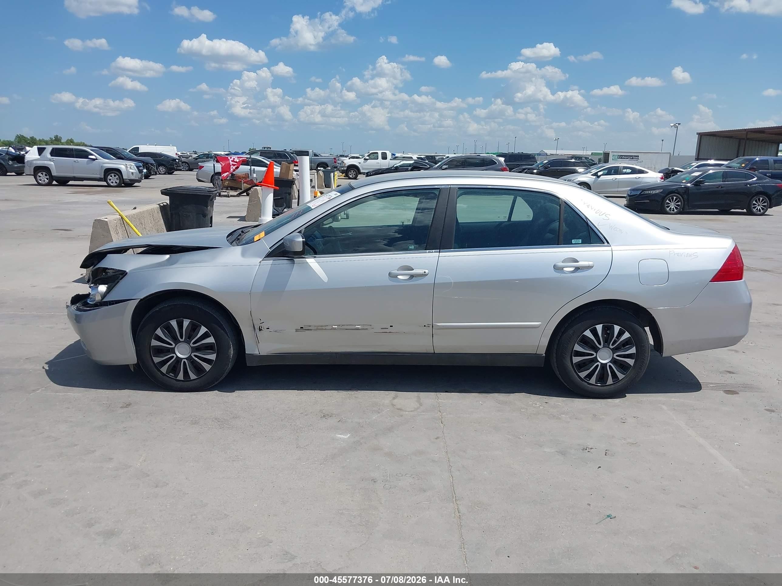 2007 Honda Accord 2.4 Lx Silver vin: 3HGCM56457G707448