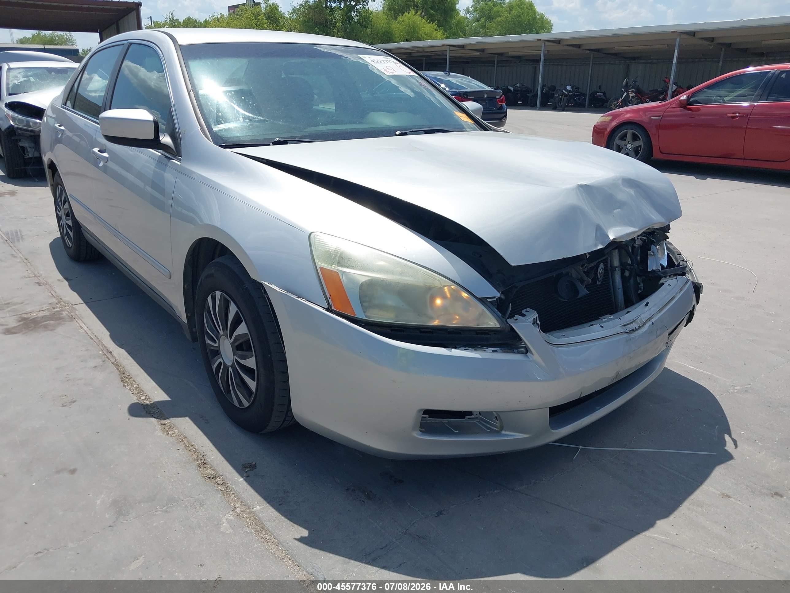 2007 Honda Accord 2.4 Lx Silver vin: 3HGCM56457G707448