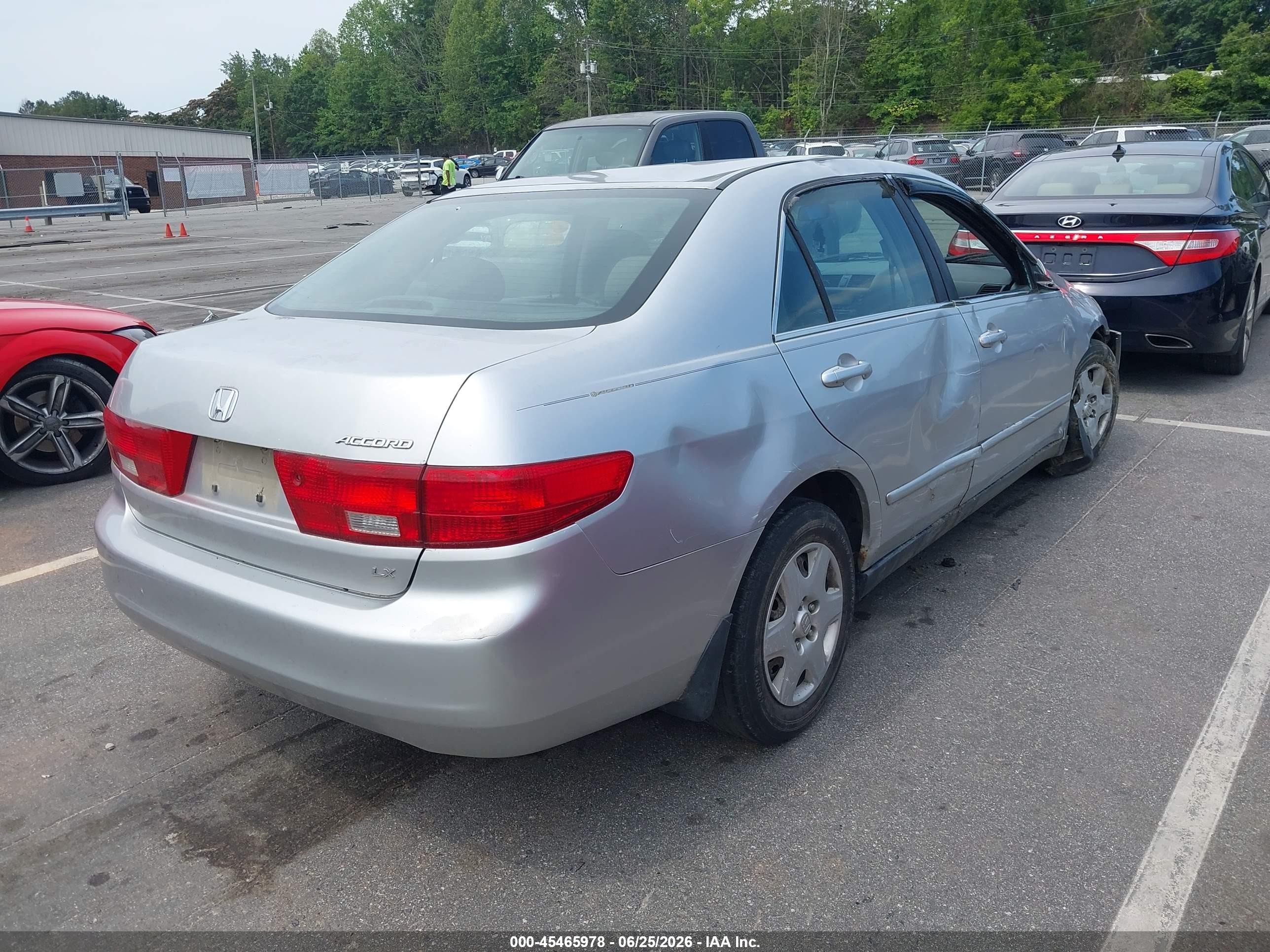 2005 Honda Accord 2.4 Lx Silver vin: 3HGCM56475G700997