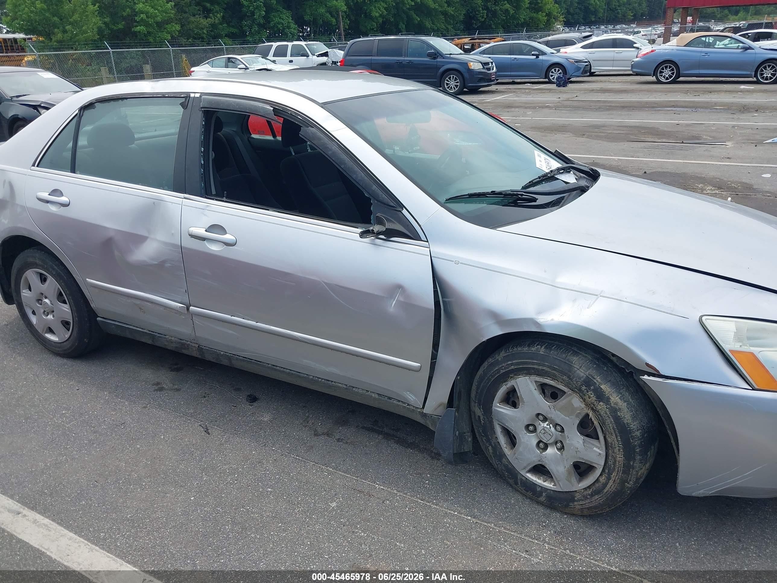 2005 Honda Accord 2.4 Lx Silver vin: 3HGCM56475G700997