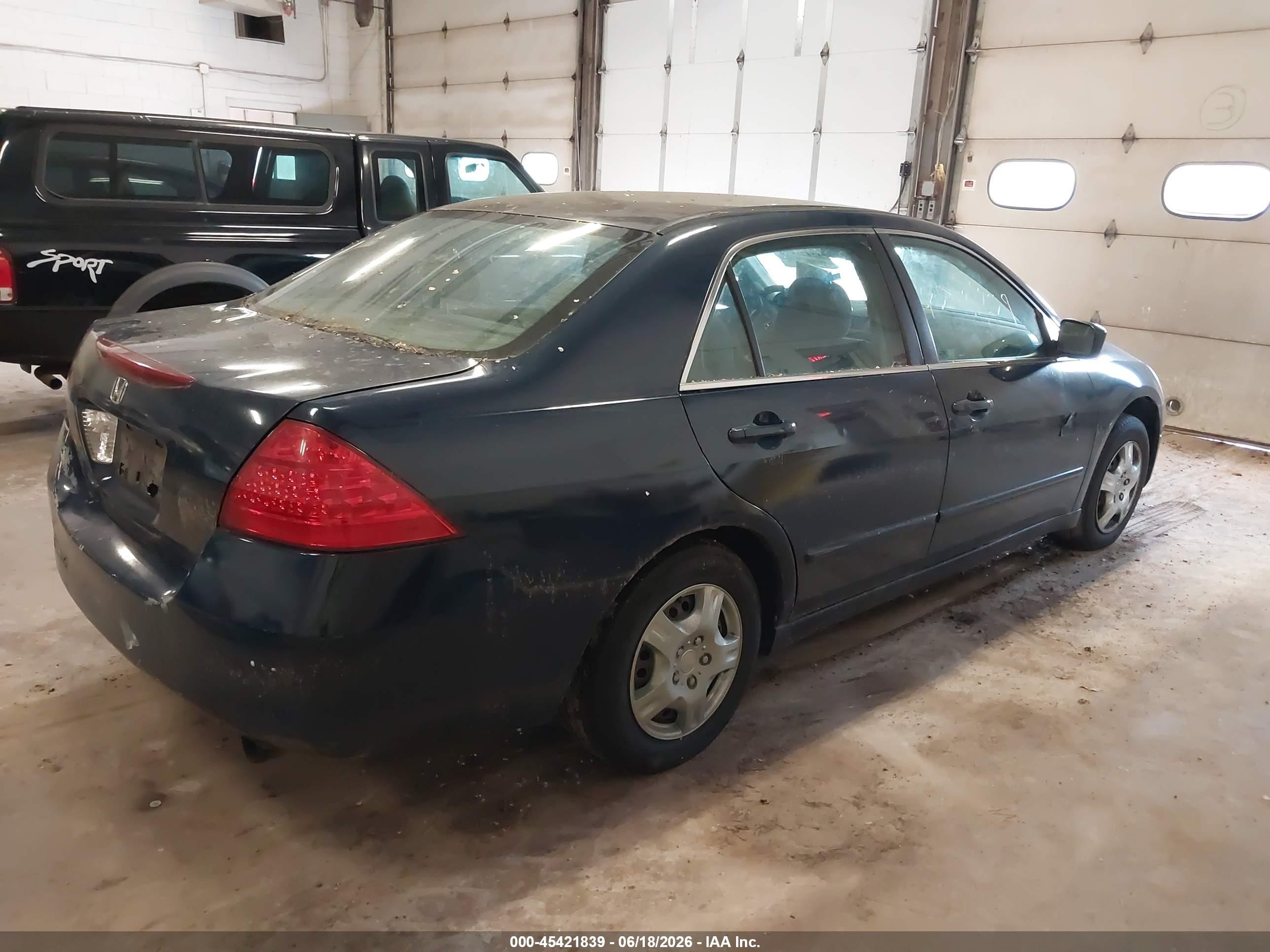 2007 Honda Accord 2.4 Lx Blue vin: 3HGCM56477G704602