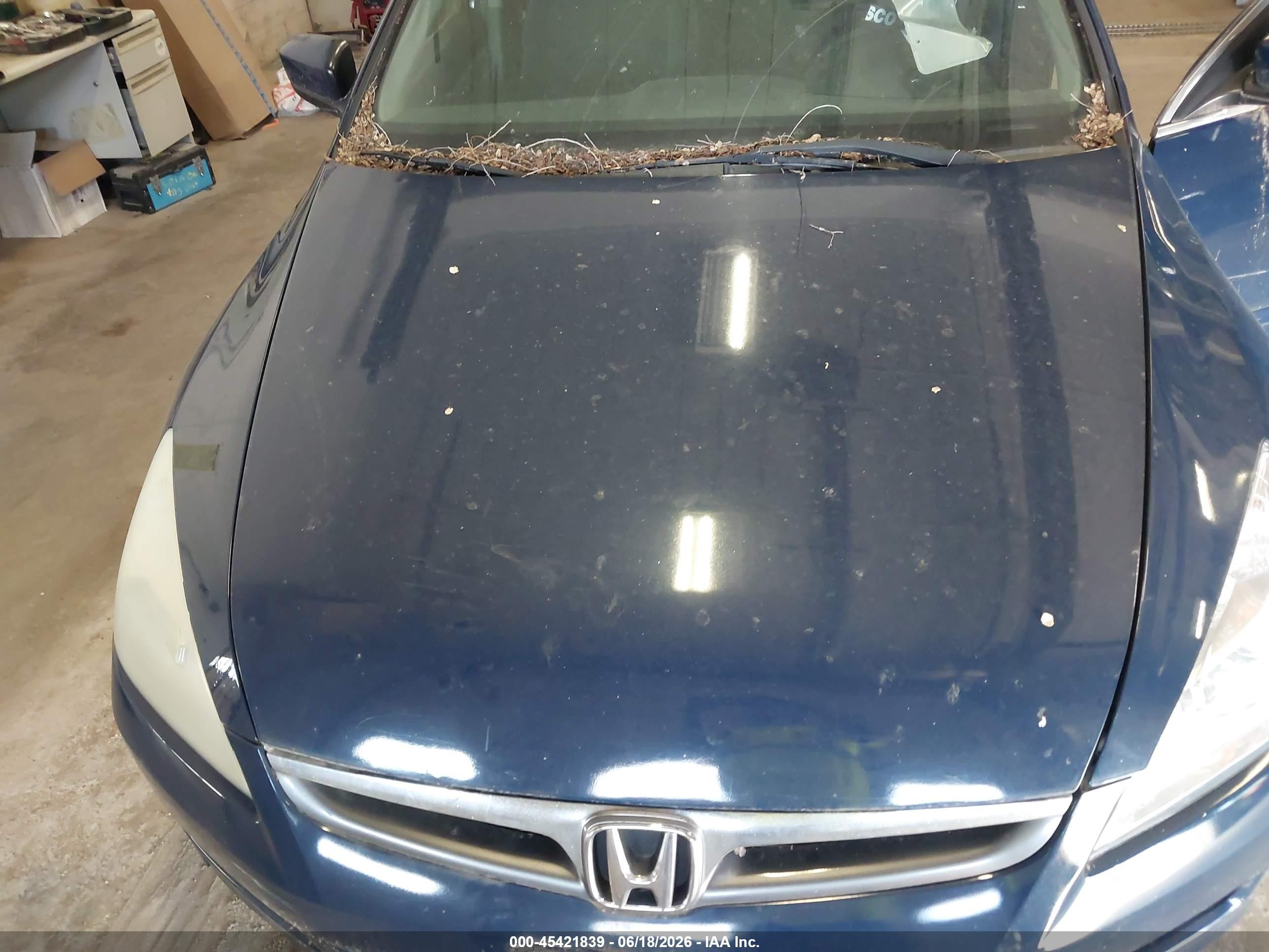 2007 Honda Accord 2.4 Lx Blue vin: 3HGCM56477G704602