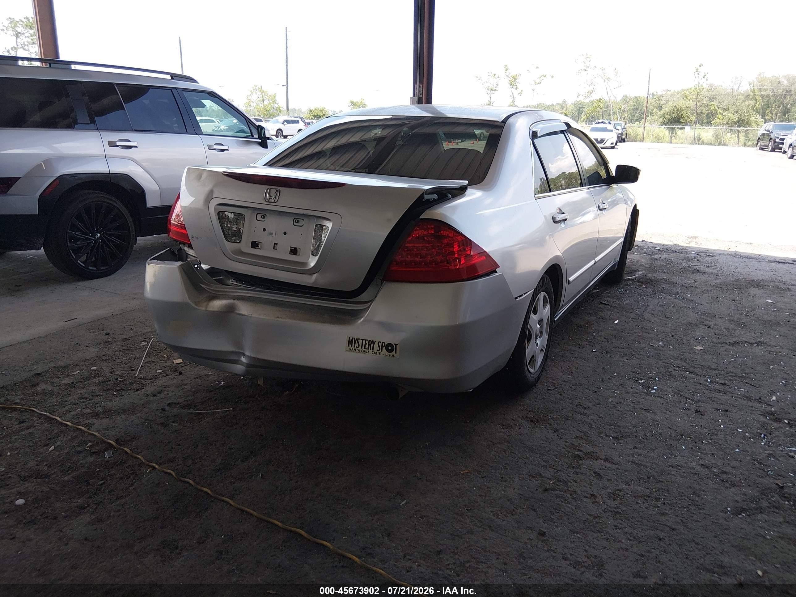 2007 Honda Accord 2.4 Lx Silver vin: 3HGCM56477G708911