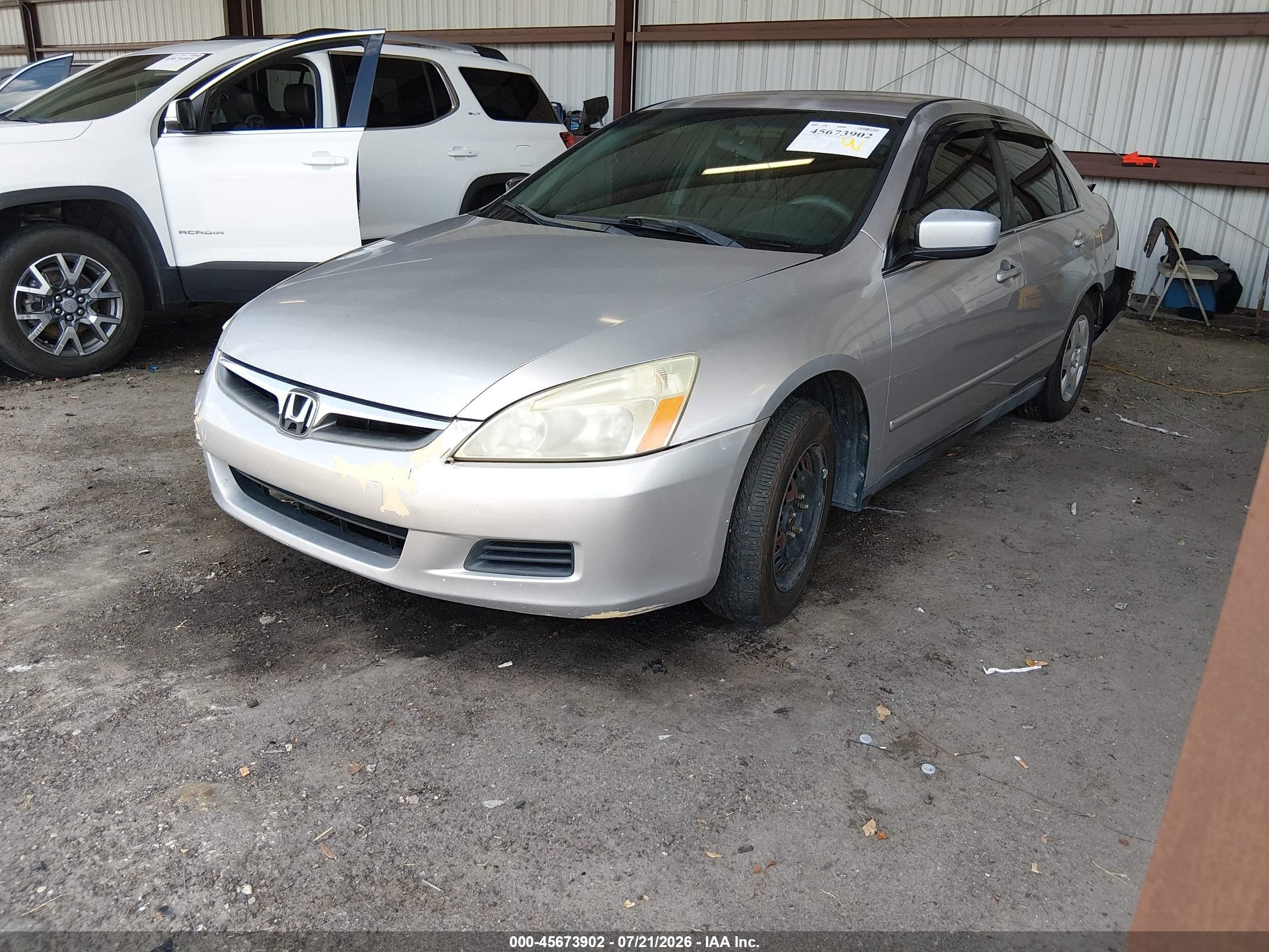 2007 Honda Accord 2.4 Lx Silver vin: 3HGCM56477G708911