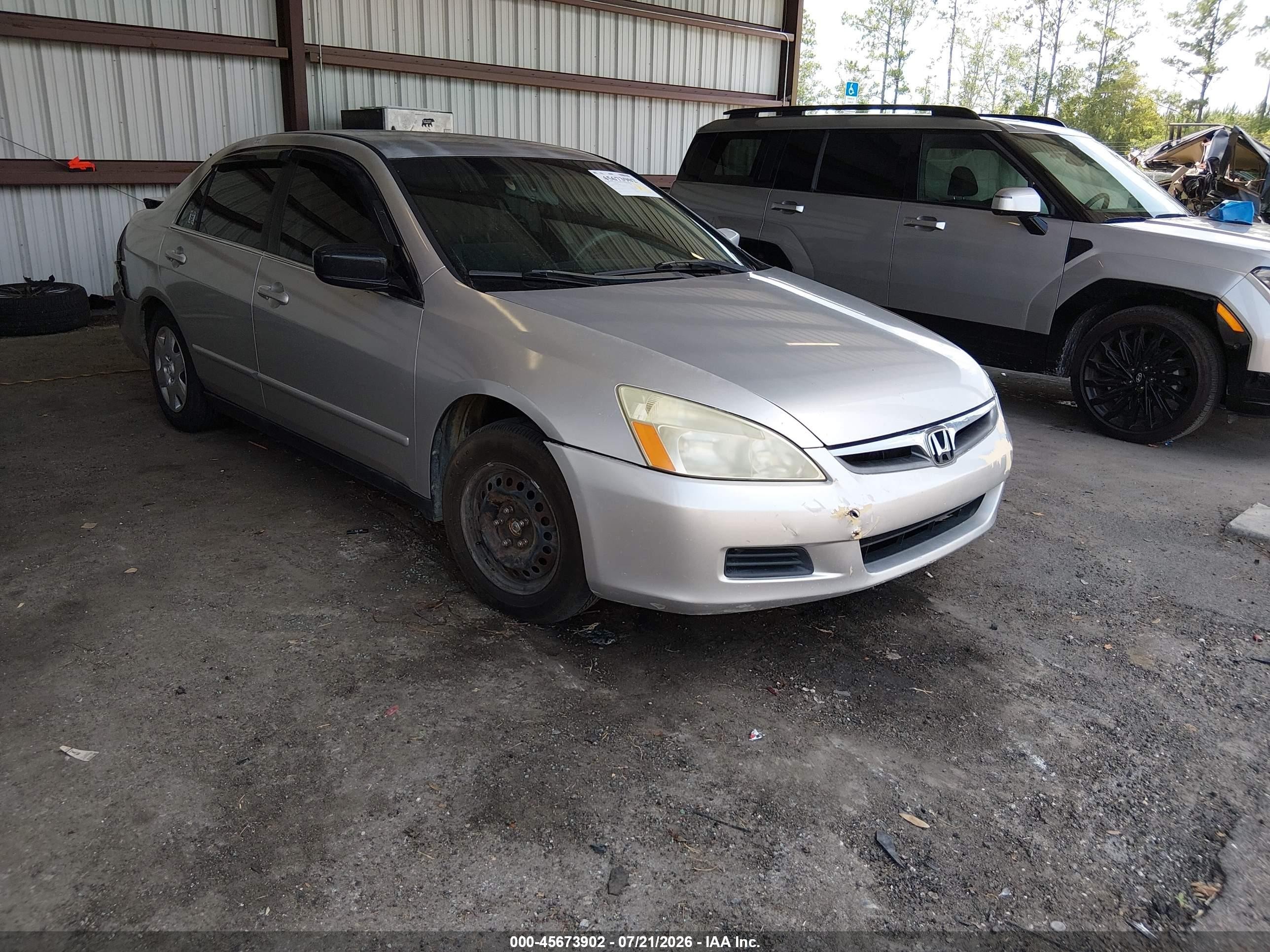 2007 Honda Accord 2.4 Lx Silver vin: 3HGCM56477G708911
