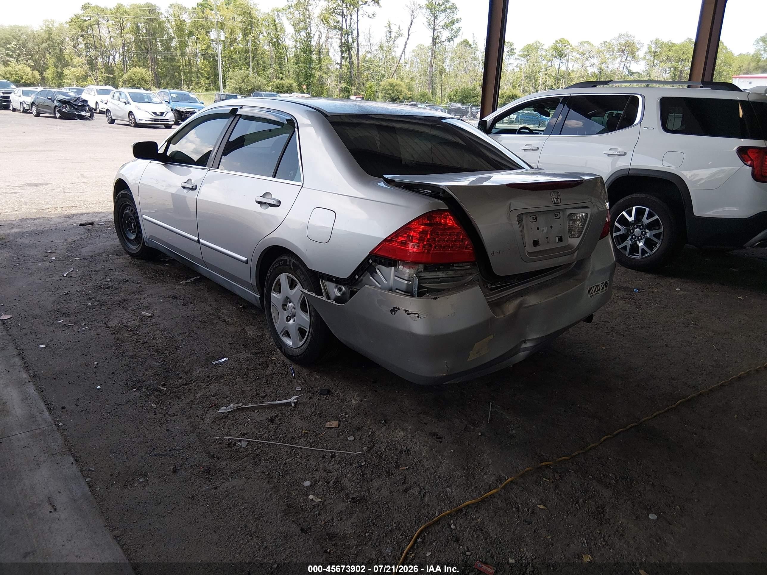 2007 Honda Accord 2.4 Lx Silver vin: 3HGCM56477G708911