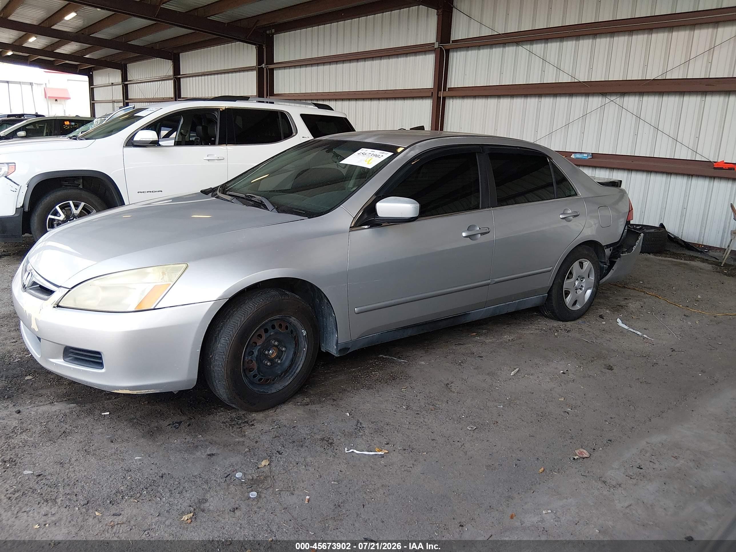 2007 Honda Accord 2.4 Lx Silver vin: 3HGCM56477G708911