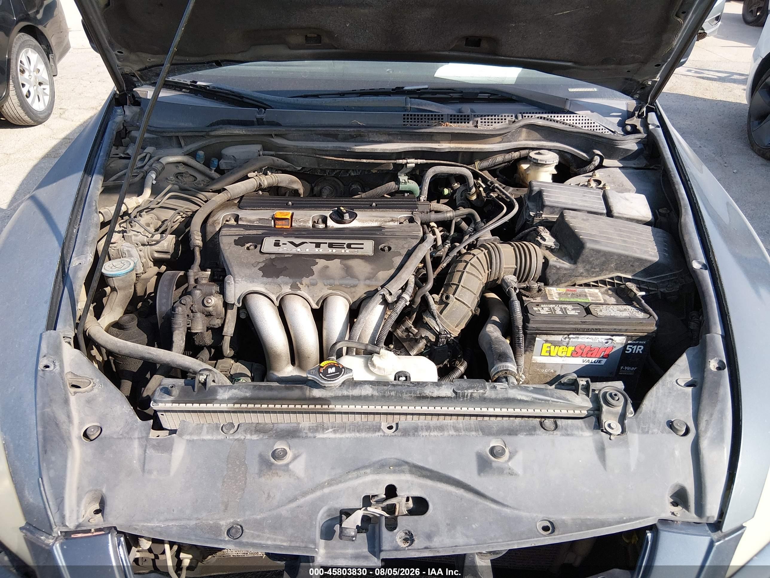 2005 Honda Accord 2.4 Lx Blue vin: 3HGCM56485G700927