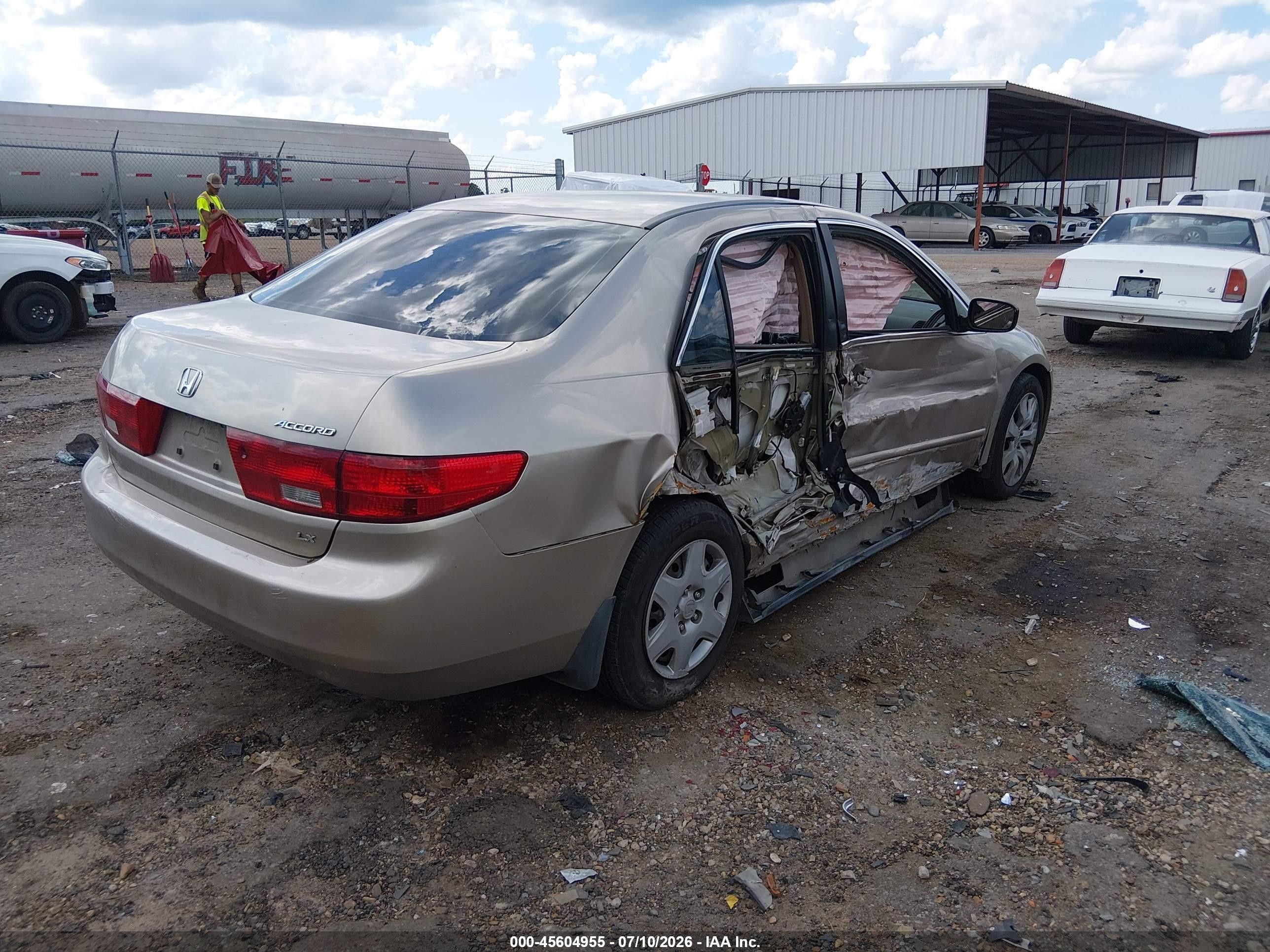 2005 Honda Accord 2.4 Lx Tan vin: 3HGCM56495G702637
