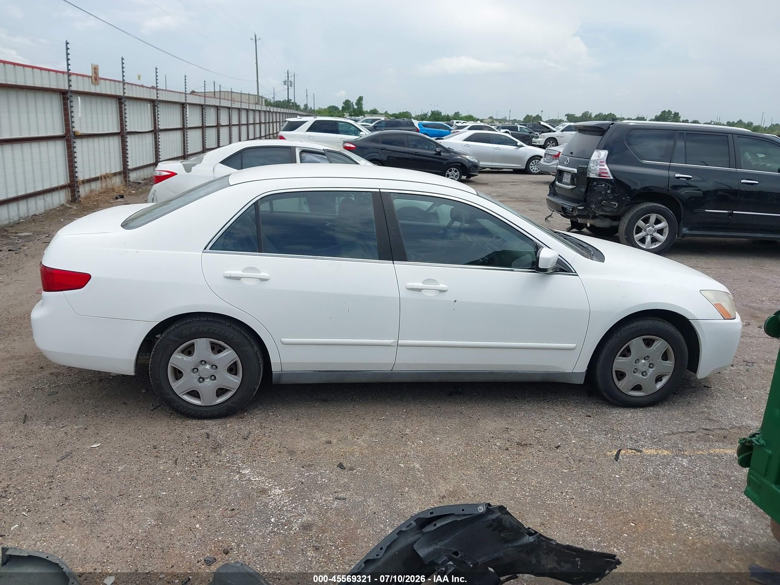 2005 Honda Accord 2.4 Lx Белый vin: 3HGCM56495G714111