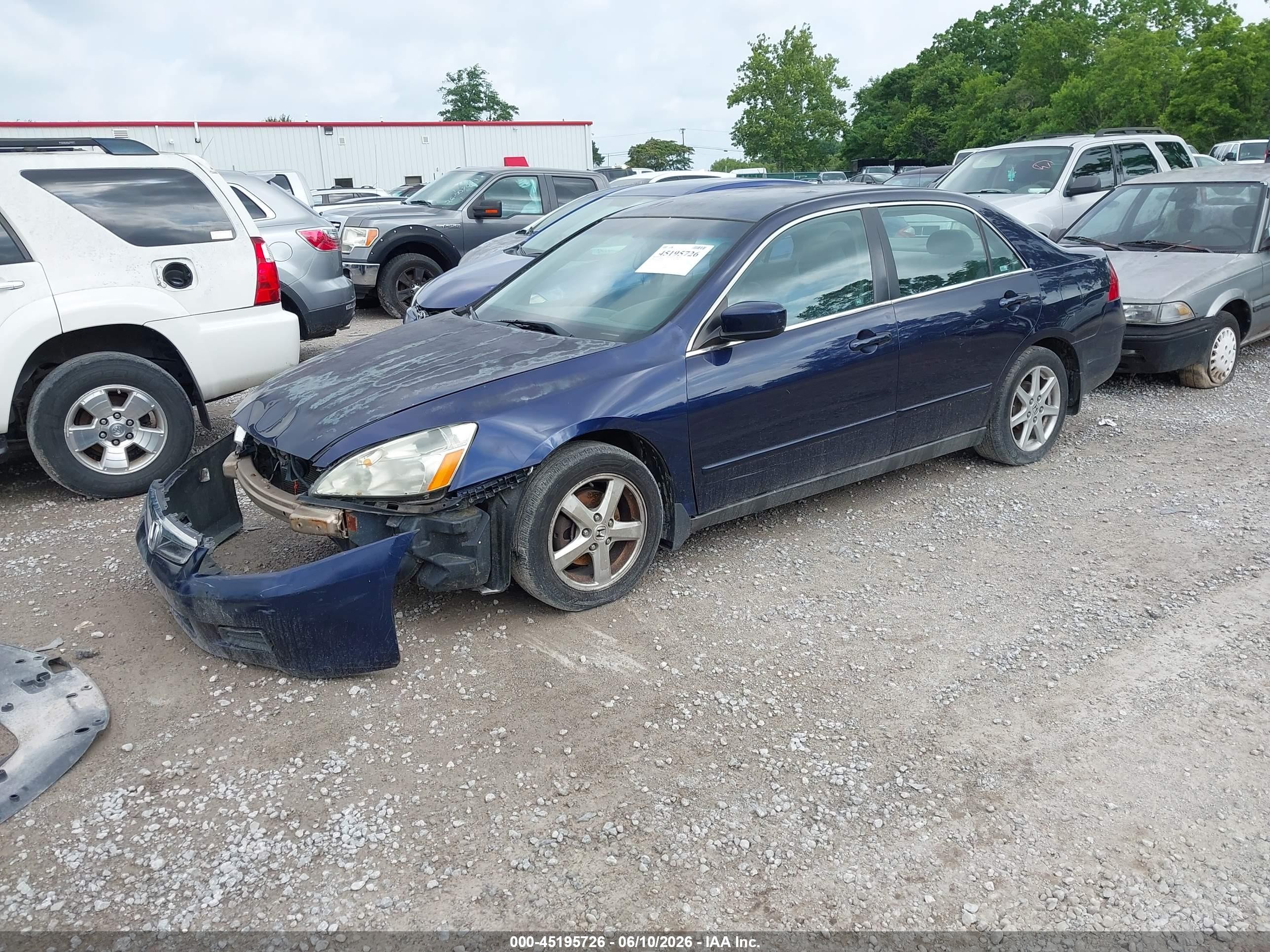 2006 Honda Accord 2.4 Lx Blue vin: 3HGCM56496G710724