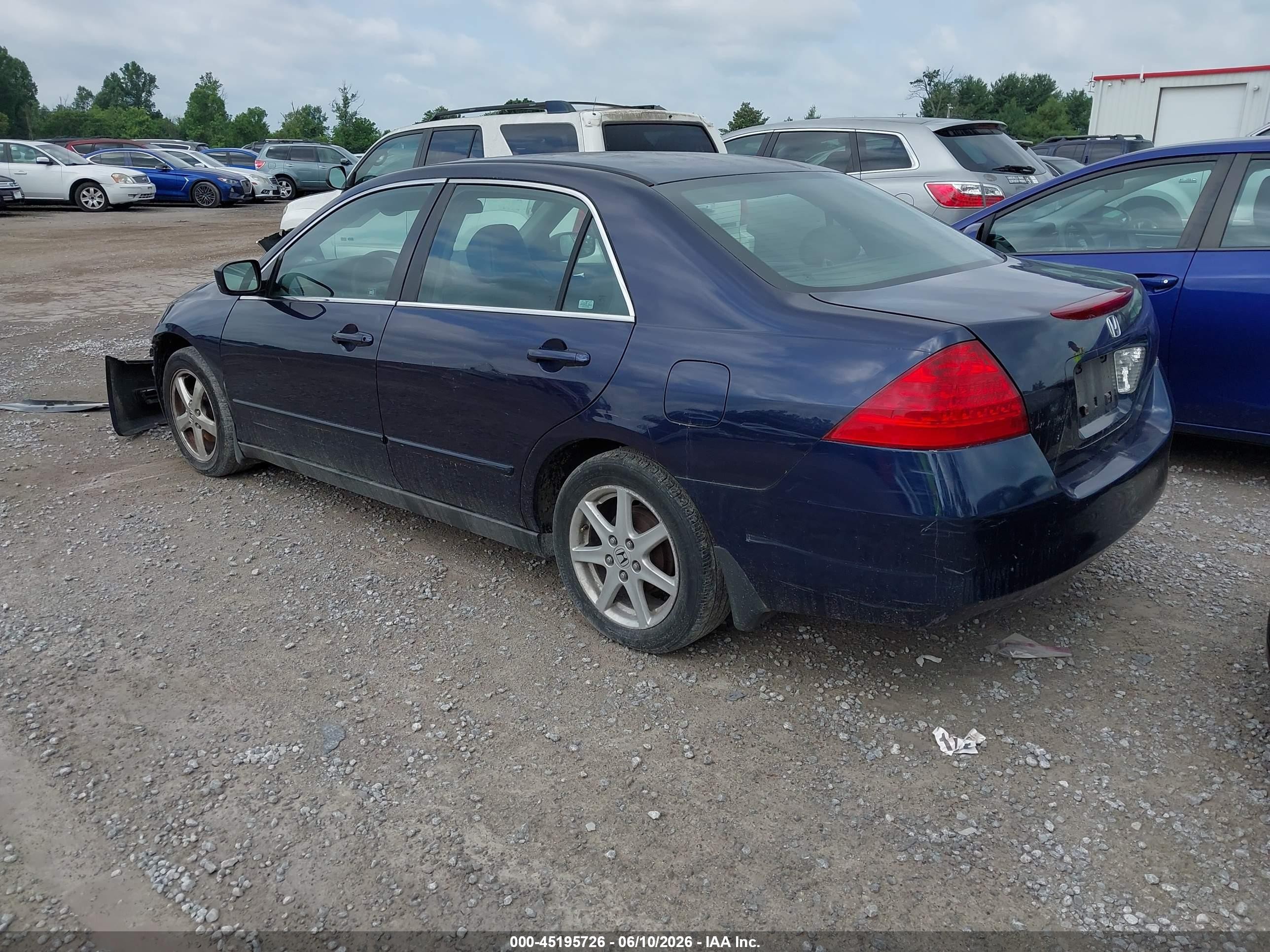 2006 Honda Accord 2.4 Lx Blue vin: 3HGCM56496G710724