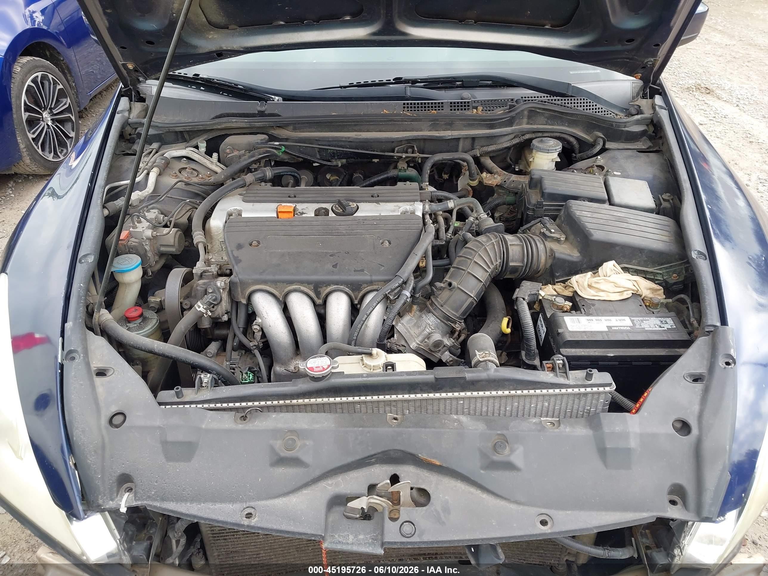 2006 Honda Accord 2.4 Lx Blue vin: 3HGCM56496G710724