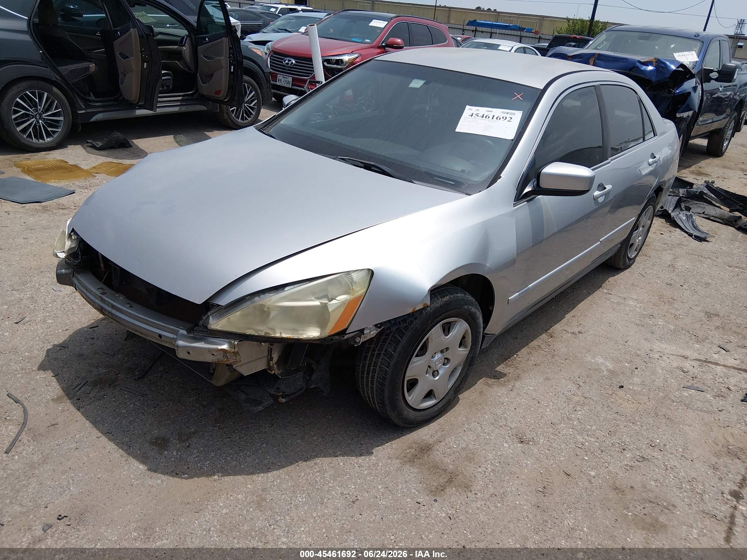 2006 Honda Accord 2.4 Lx Серебряный vin: 3HGCM56496G711226